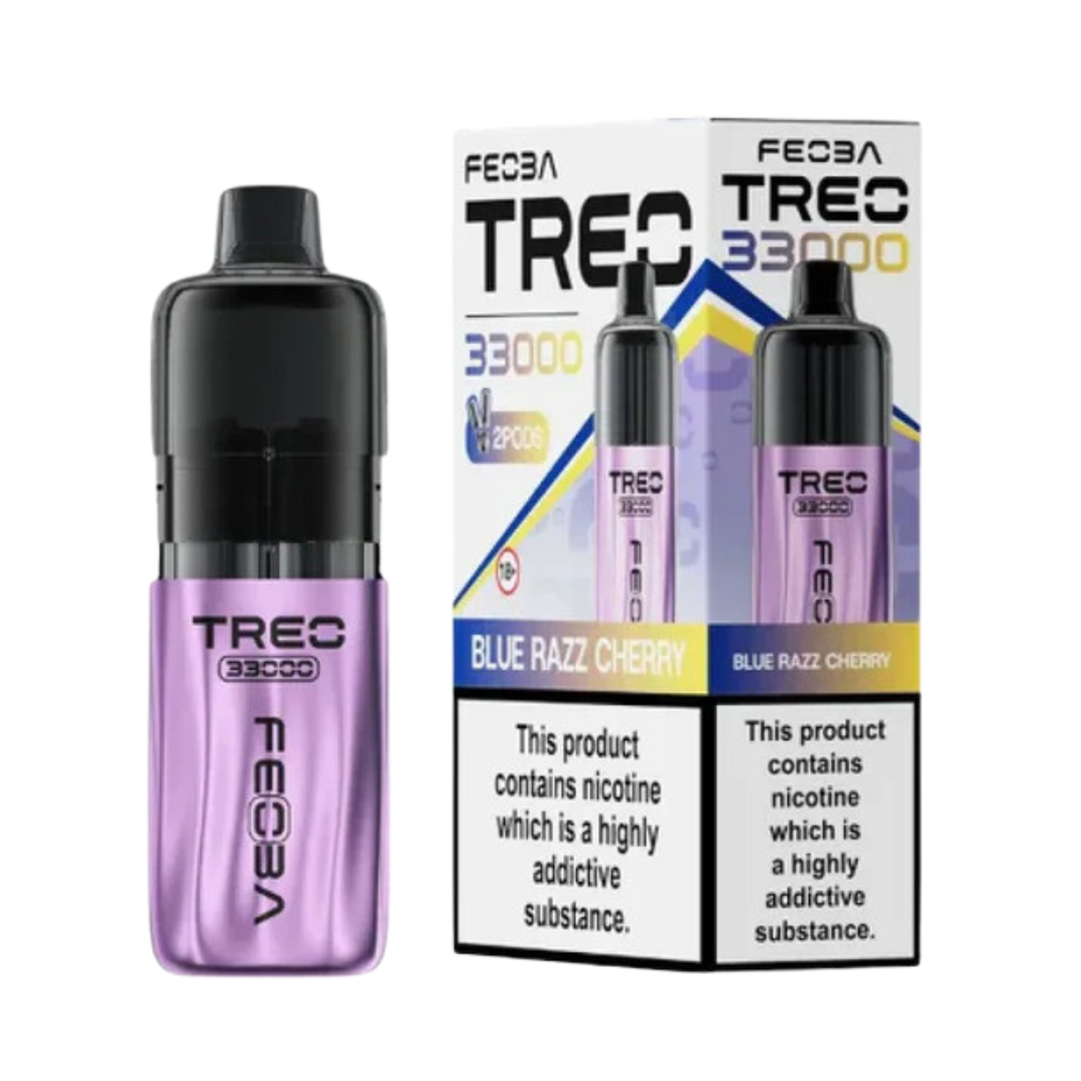 FEOBA TREO 33K Vape Kit - Blue Razz Cherry