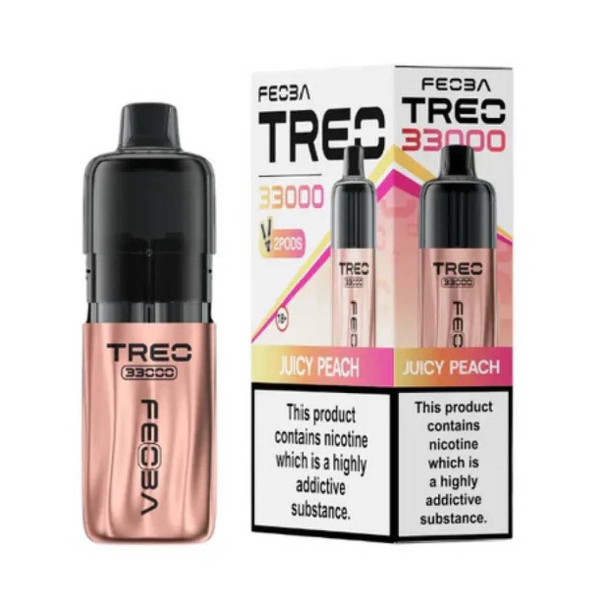 FEOBA TREO 33K Vape Kit- Juicy Peach