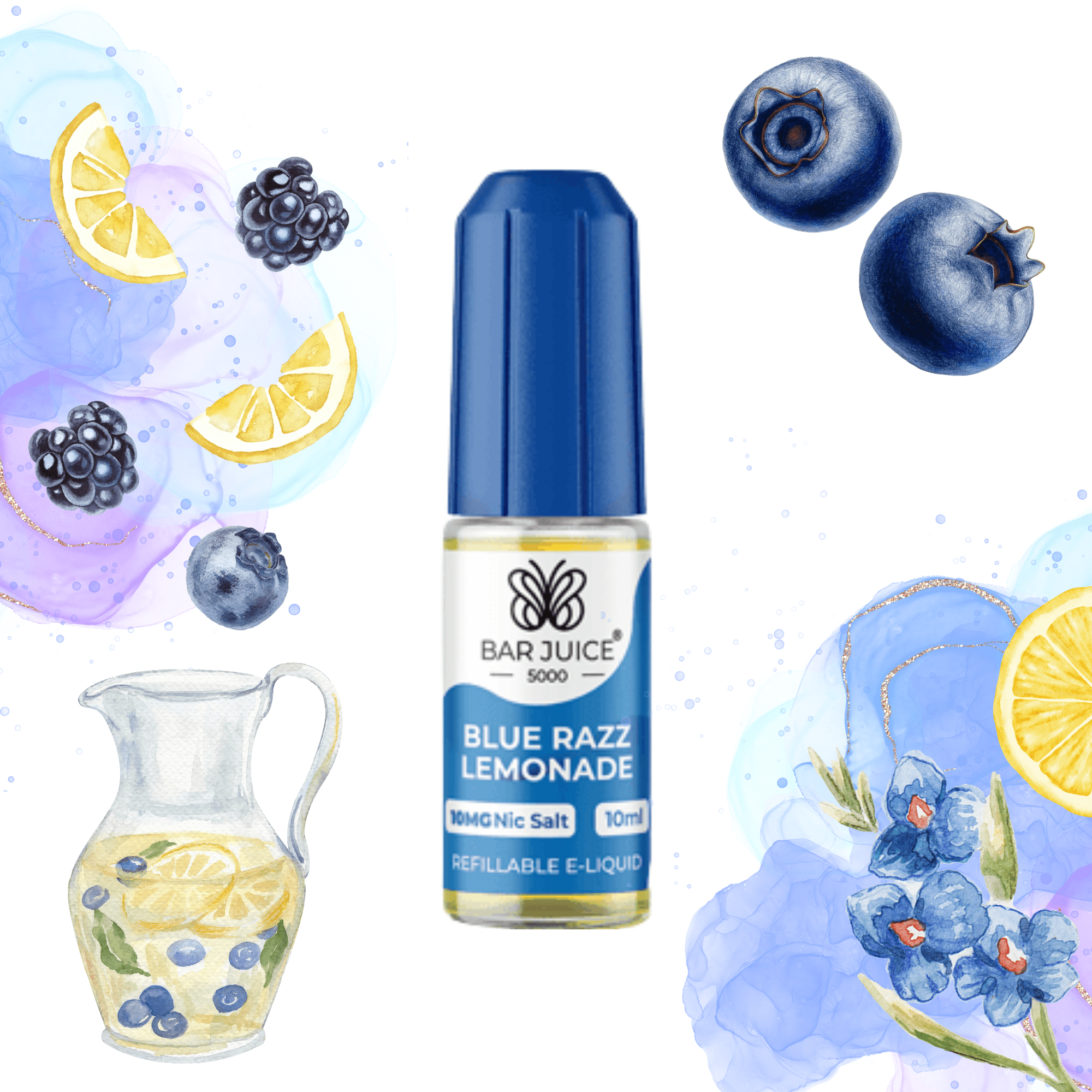 Bar 5000 - Blue Razz Lemonade 10ml - Electromist.co.ukE - LiquidBar Juice