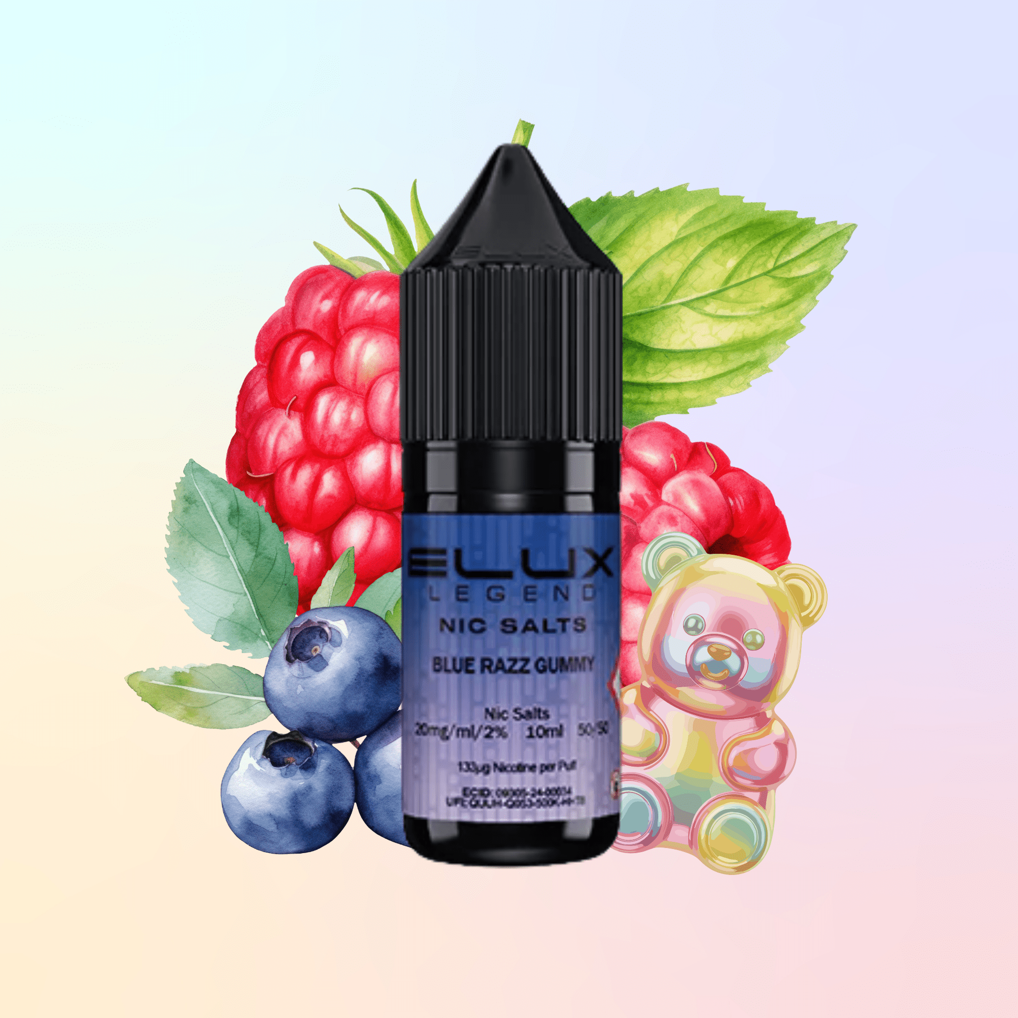 ELUX SALTS Blue Razz Gummy 10ML - Electromist.co.ukE - LiquidElux