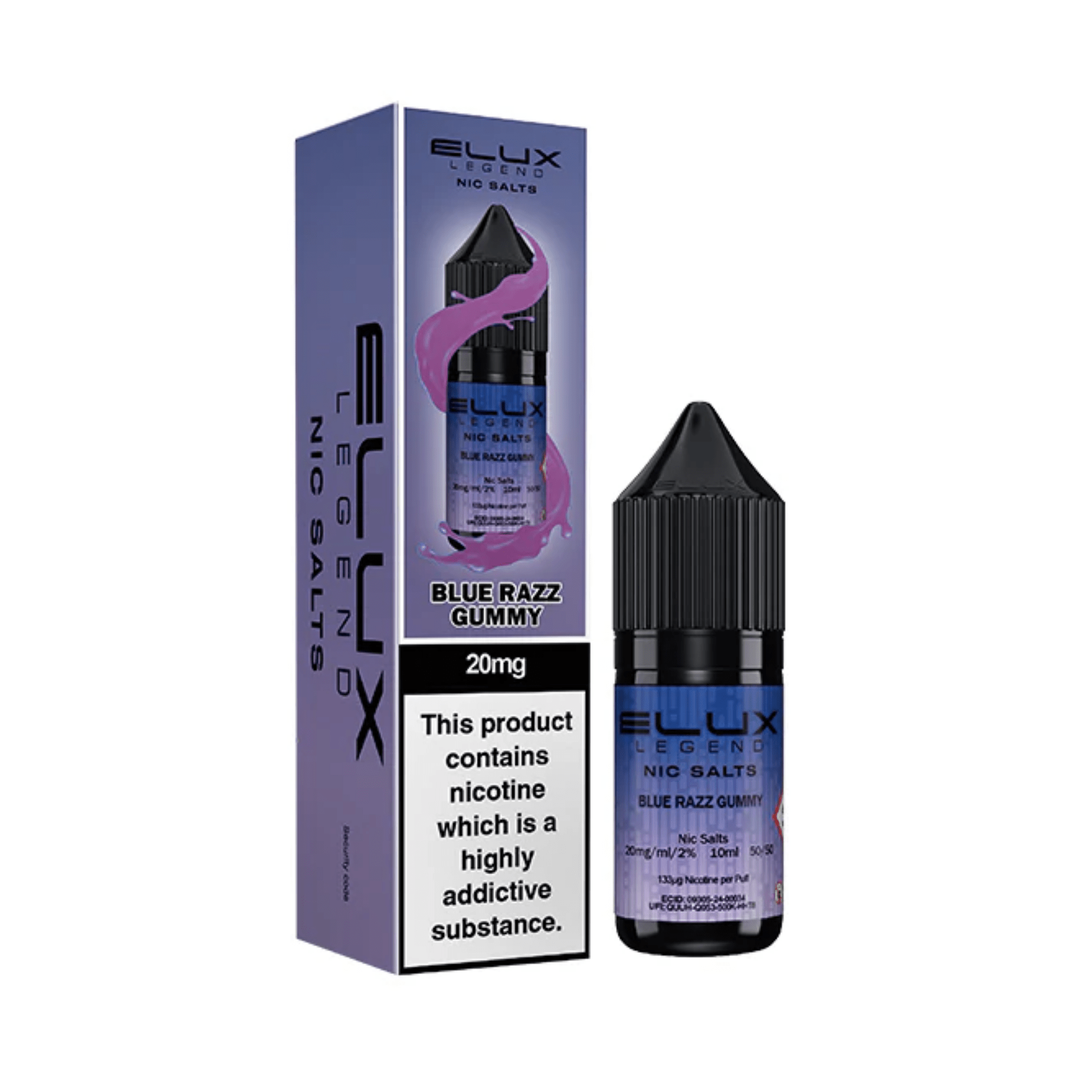 ELUX SALTS Blue Razz Gummy 10ML - Electromist.co.ukE - LiquidElux