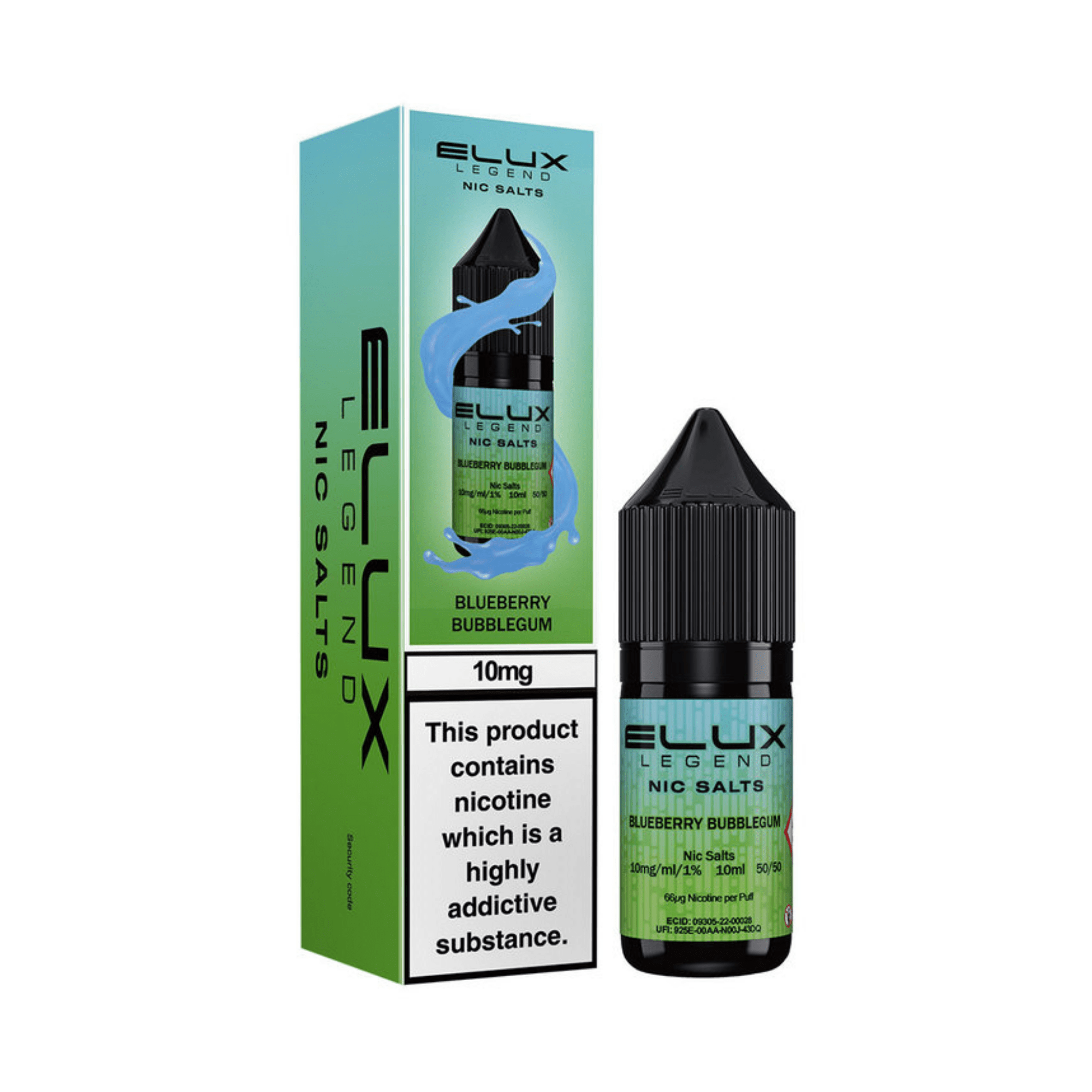 ELUX SALTS Blueberry Bubblegum 10ML - Electromist.co.ukE - LiquidElux