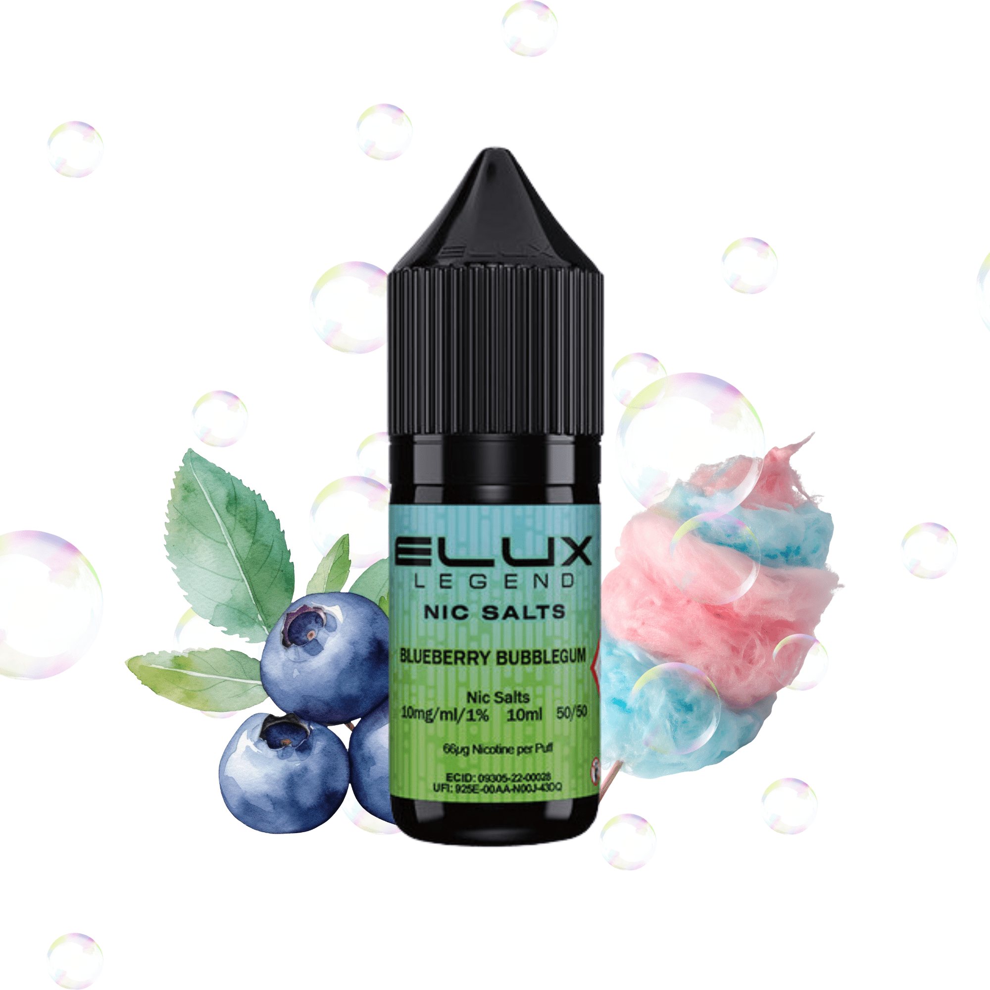 ELUX SALTS Blueberry Bubblegum 10ML - Electromist.co.ukE - LiquidElux