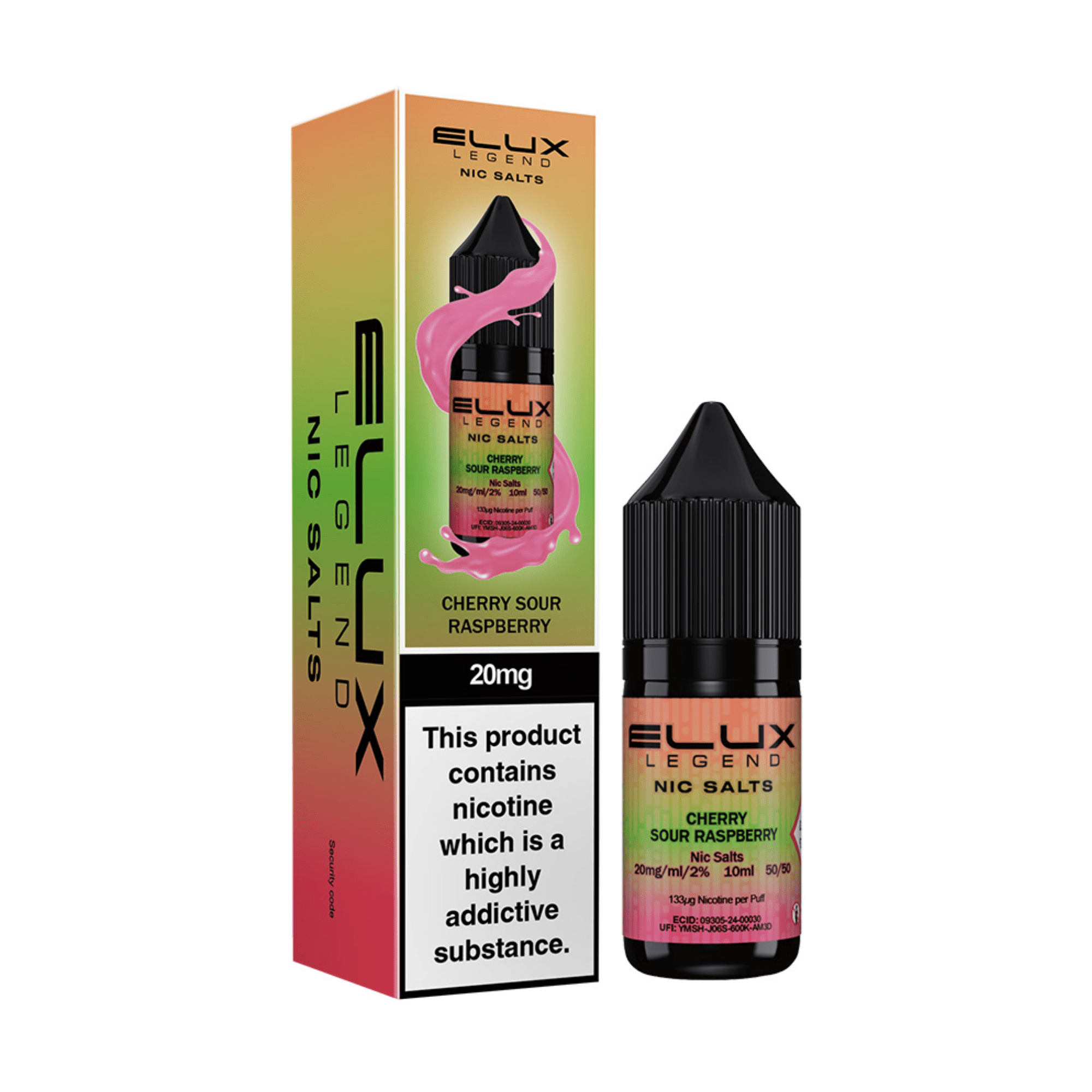 ELUX SALTS Cherry Sour Raspberry 10ML - Electromist.co.ukE - LiquidElux
