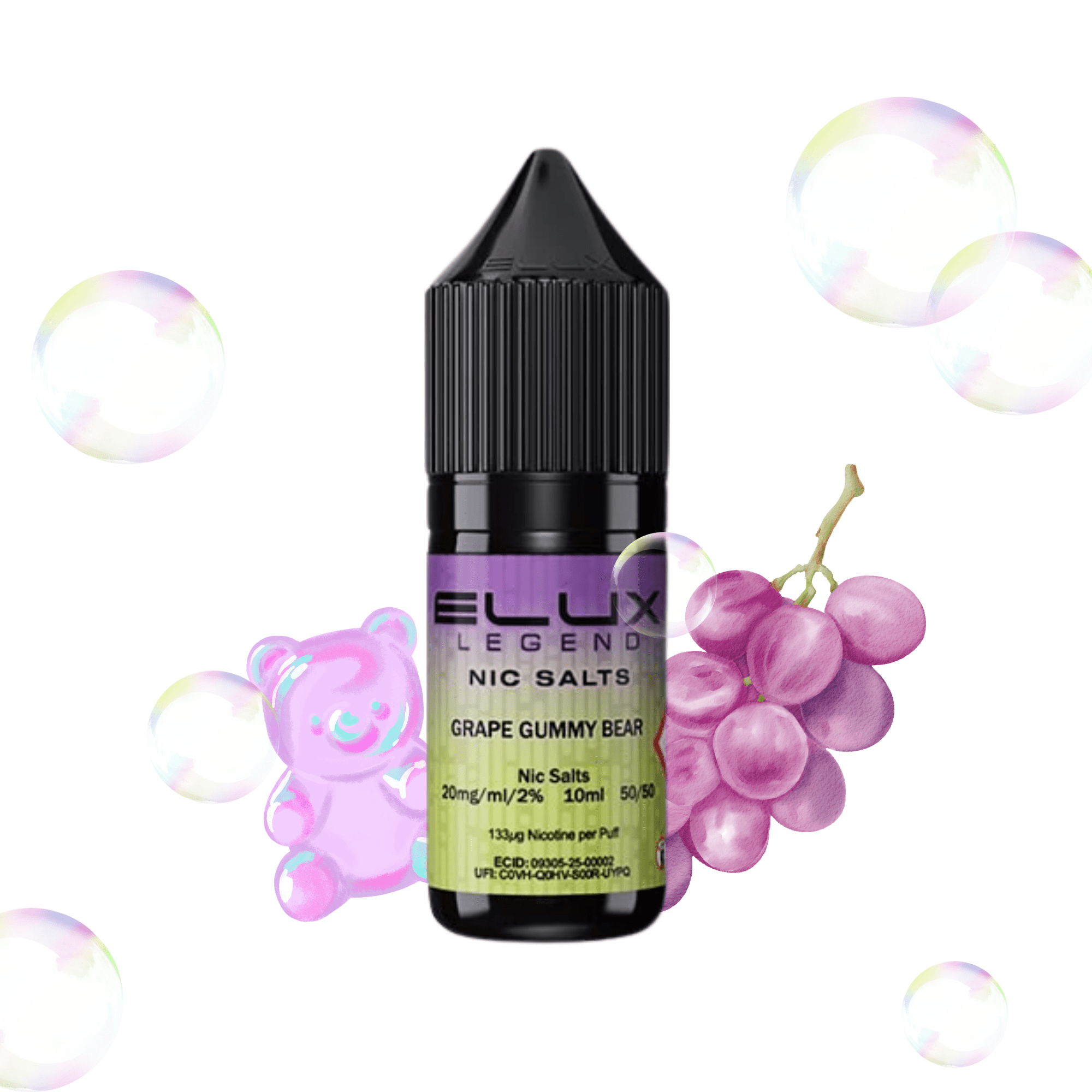 ELUX SALTS Grape Gummy Bear 10ML - Electromist.co.ukE - LiquidElux