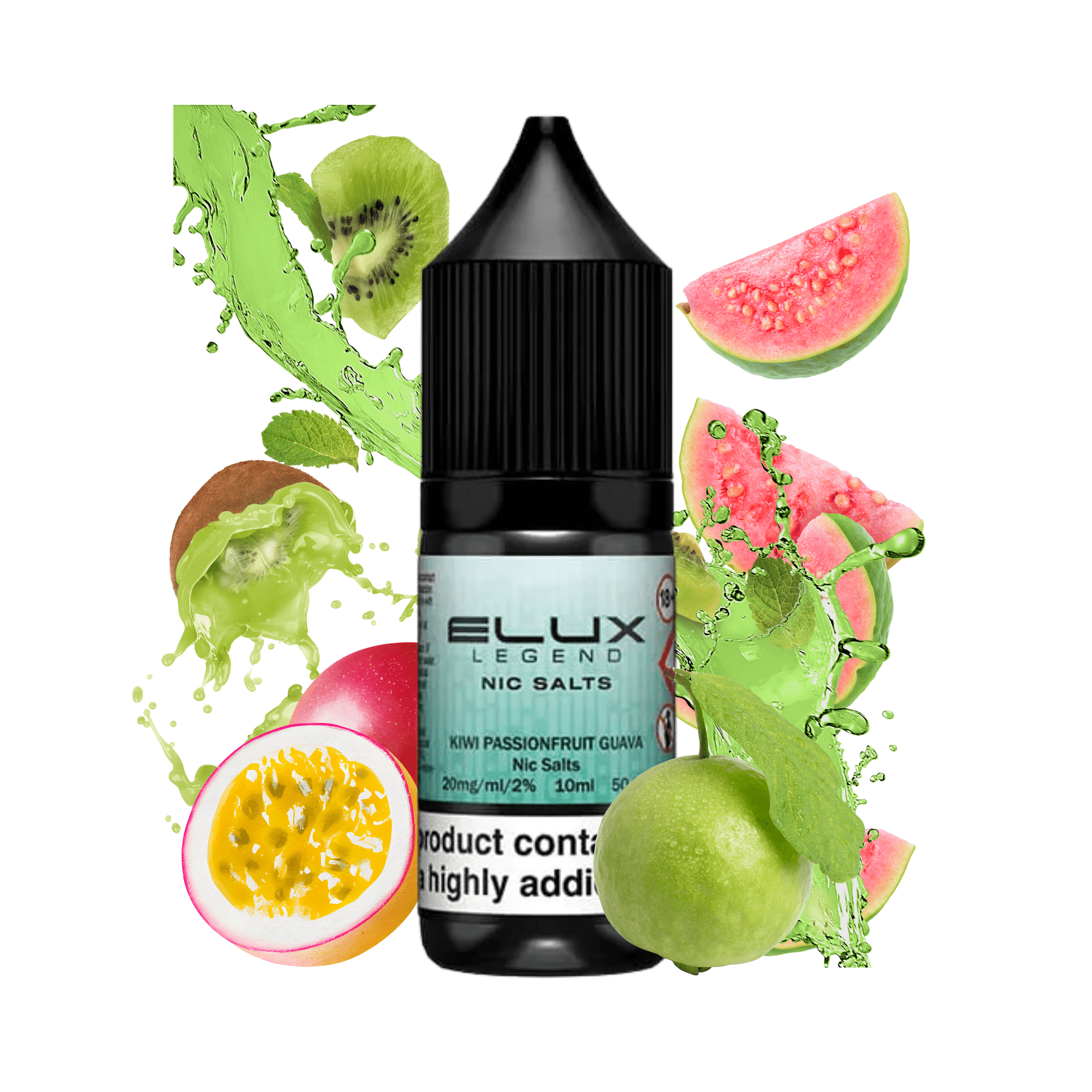 ELUX SALTS Kiwi Passionfruit Guava 10ML - Electromist.co.ukE - LiquidElux