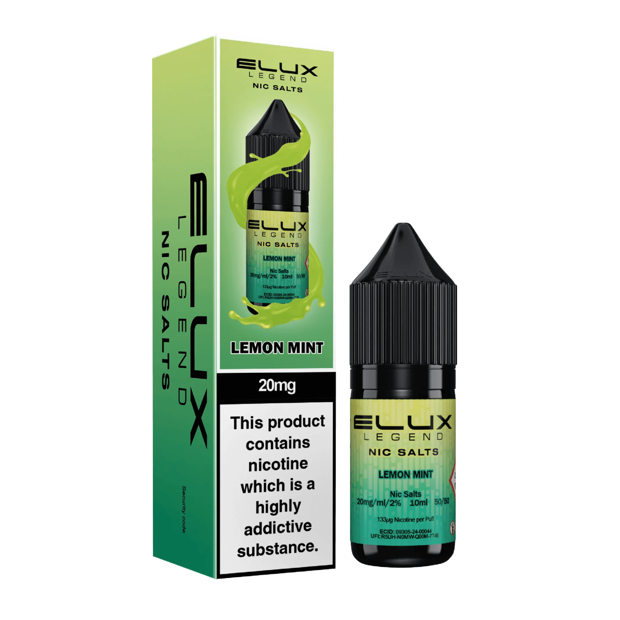 ELUX SALTS Lemon Mint 10ML - Electromist.co.ukE - LiquidElux