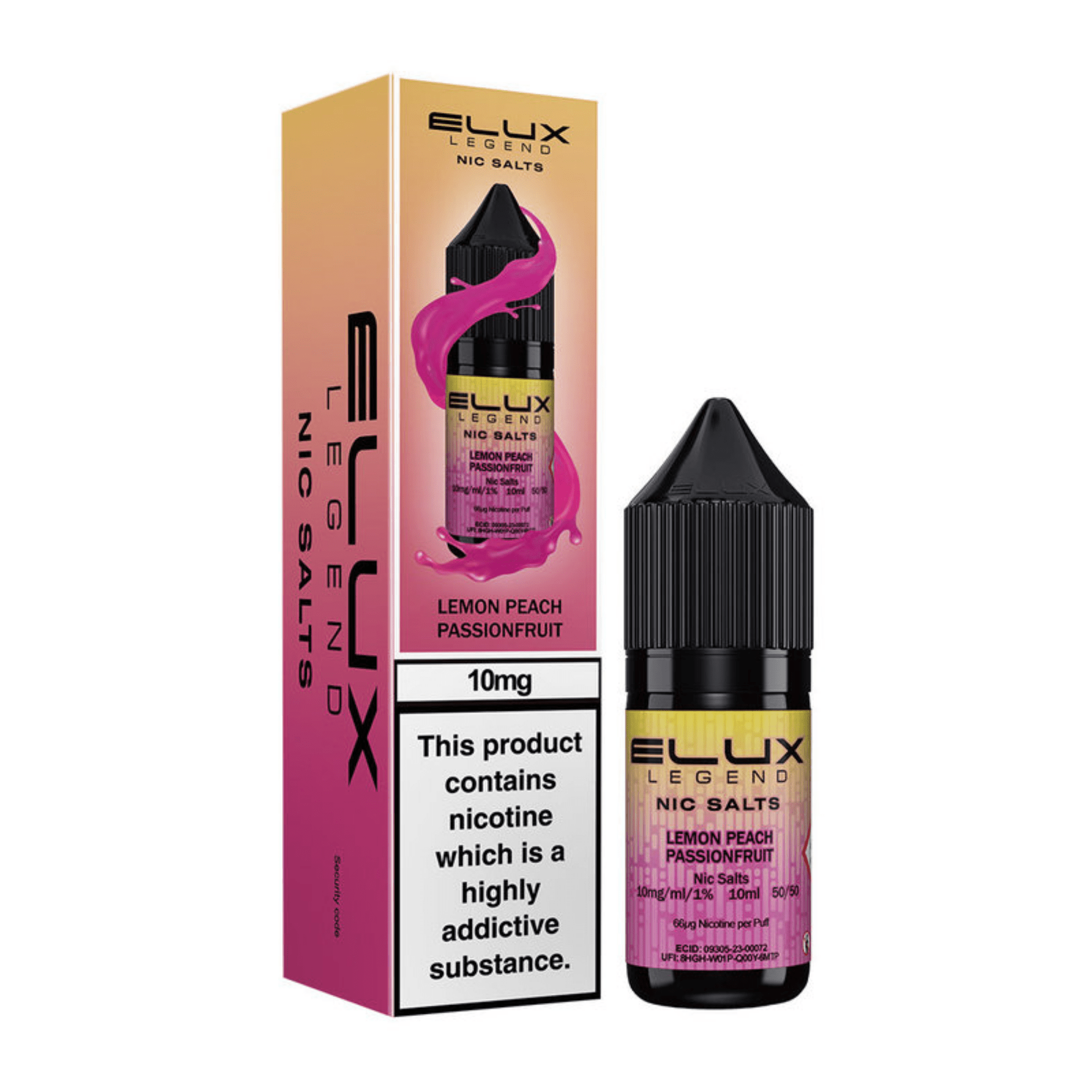 ELUX SALTS Lemon Peach Passionfruit 10ML - Electromist.co.ukE - LiquidElux