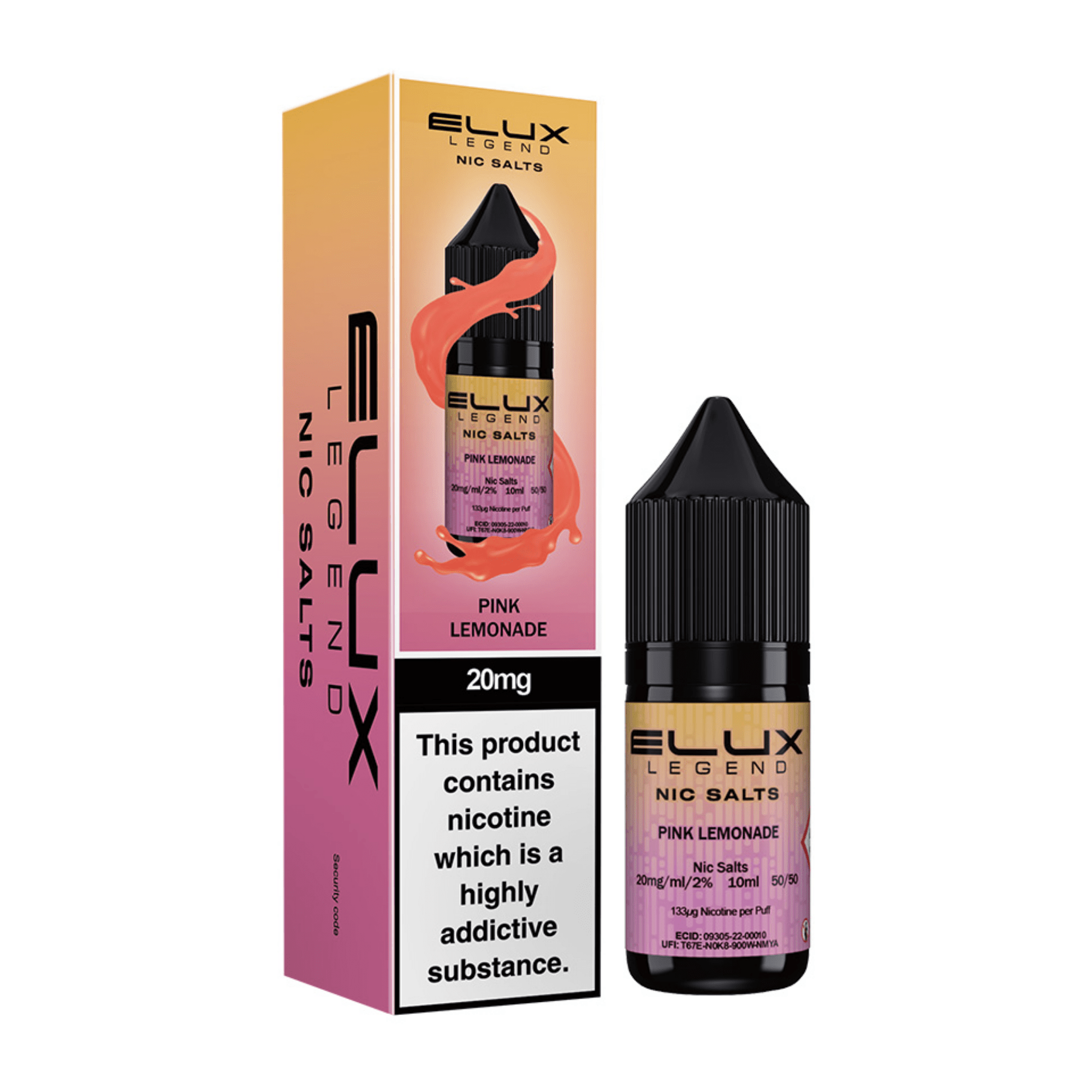 ELUX SALTS Pink Lemonade 10ML - Electromist.co.ukE - LiquidElux