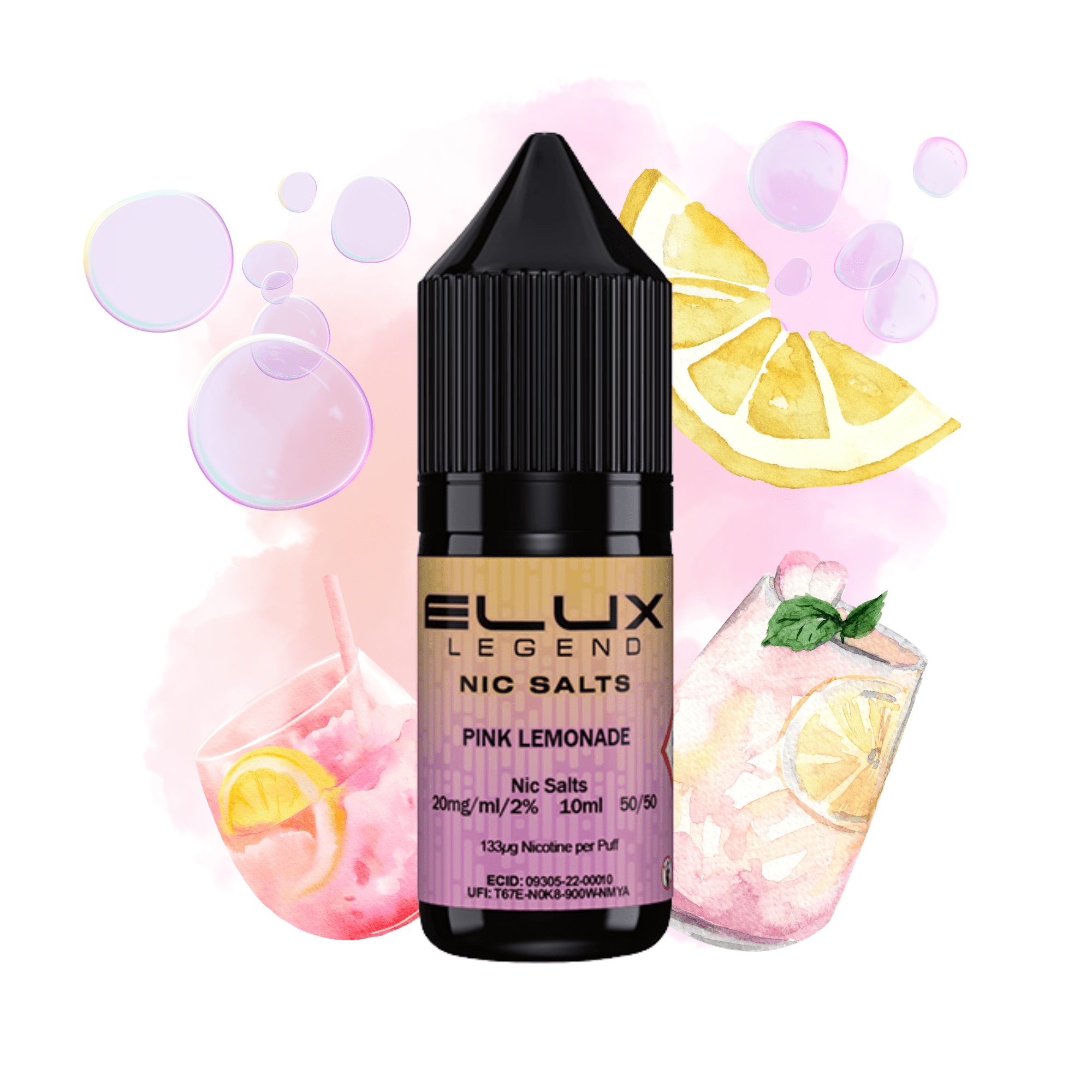 ELUX SALTS Pink Lemonade 10ML - Electromist.co.ukE - LiquidElux