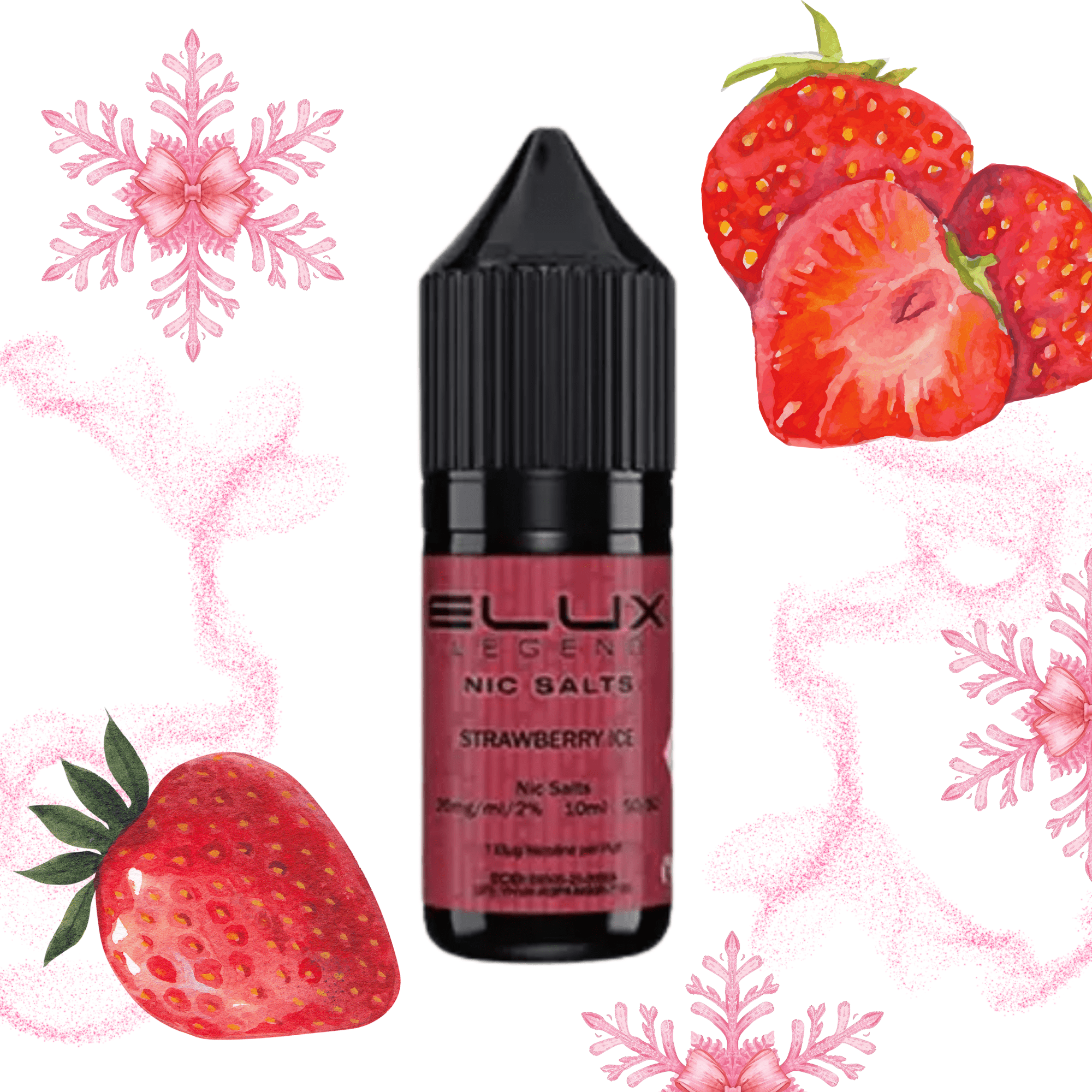ELUX SALTS Strawberry Ice 10ML - Electromist.co.ukE - LiquidElux