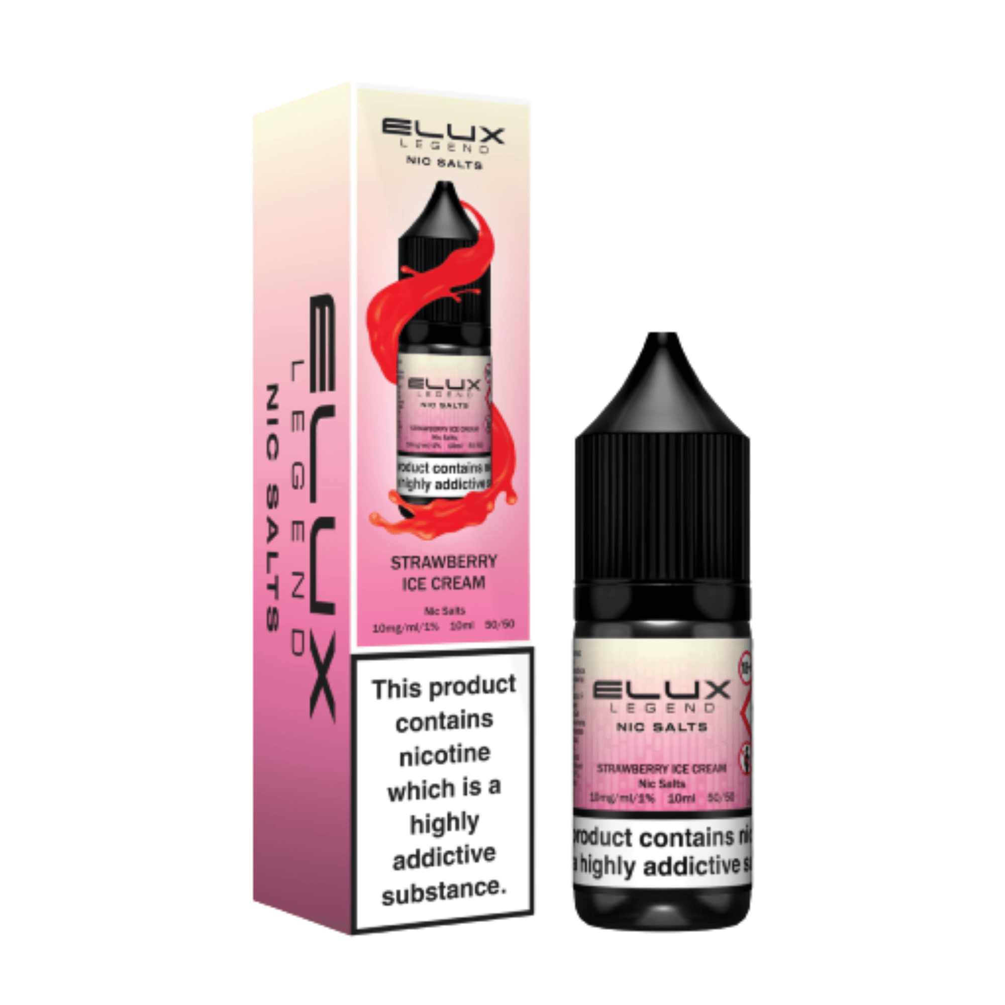 ELUX SALTS Strawberry Icecream 10ML - Electromist.co.ukE - LiquidElux