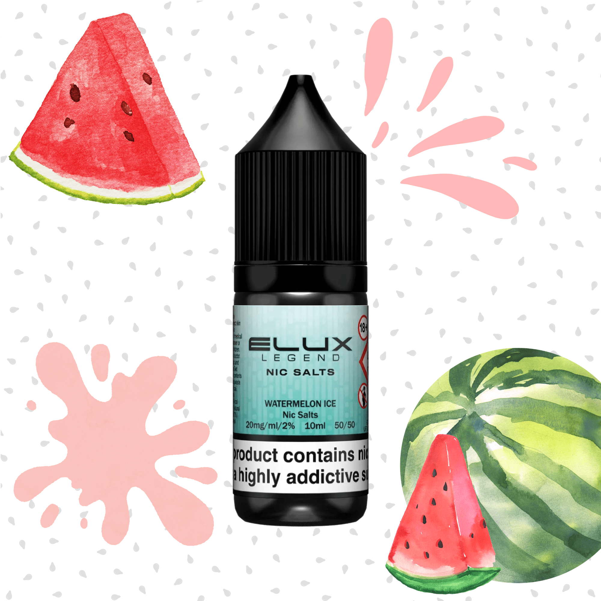 ELUX SALTS Watermelon Ice 10ml - Electromist.co.ukE - LiquidElux