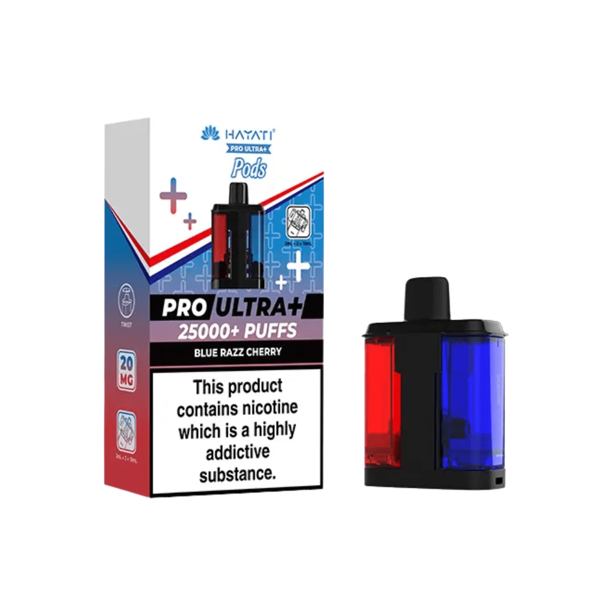 Hayati Pro Ultra+ 25000 Refill Pods - Blue Razz Cherry 20mg - Electromist.co.ukreplacement podsHayati