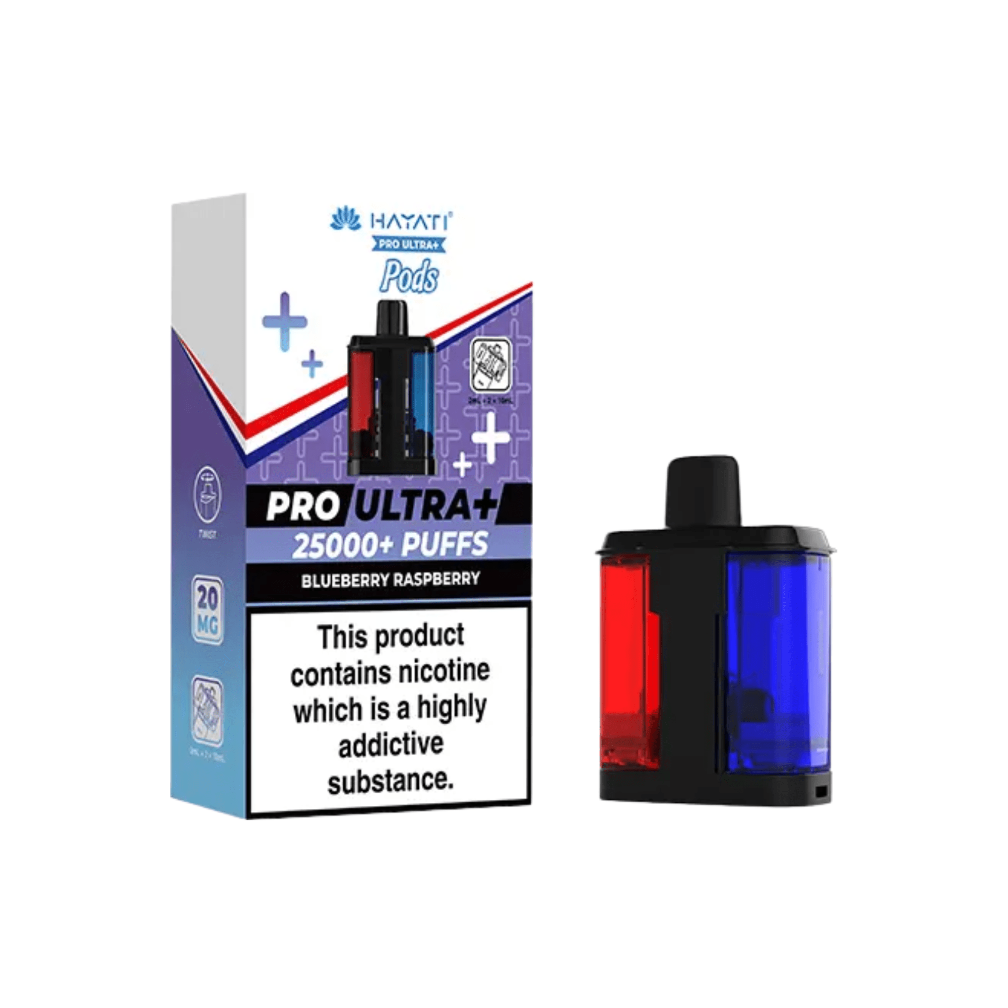 Hayati Pro Ultra+ 25000 Refill Pods - Blueberry Raspberry 20mg - Electromist.co.ukreplacement podsHayati