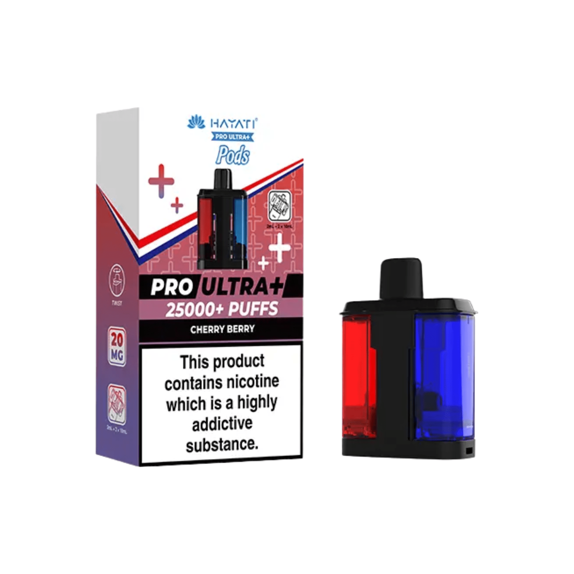 Hayati Pro Ultra+ 25000 Refill Pods - Cherry Berry 20mg - Electromist.co.ukreplacement podsHayati