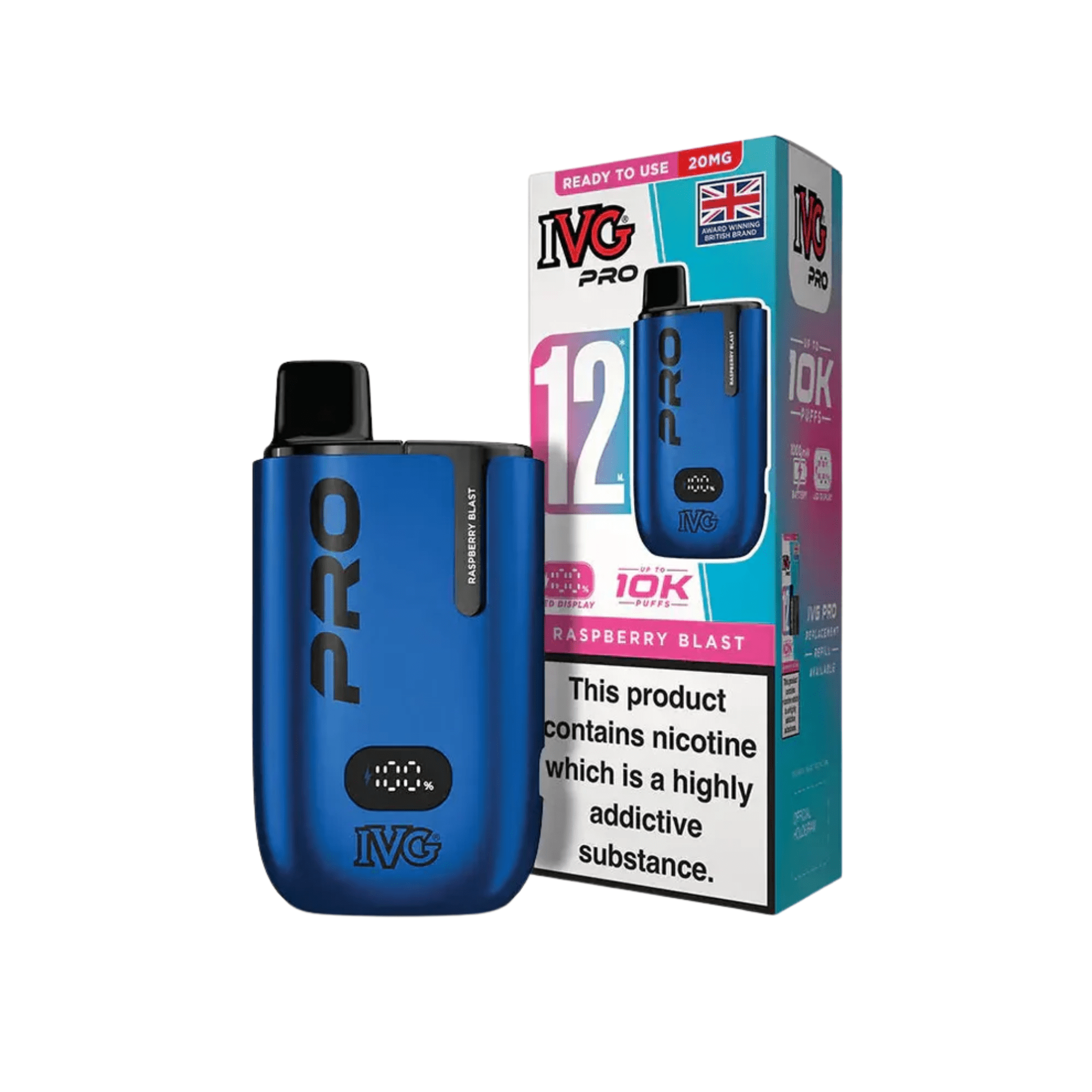 IVG PRO 10K Vape Kit - Raspberry Blast - Electromist.co.ukPod kitsIVG
