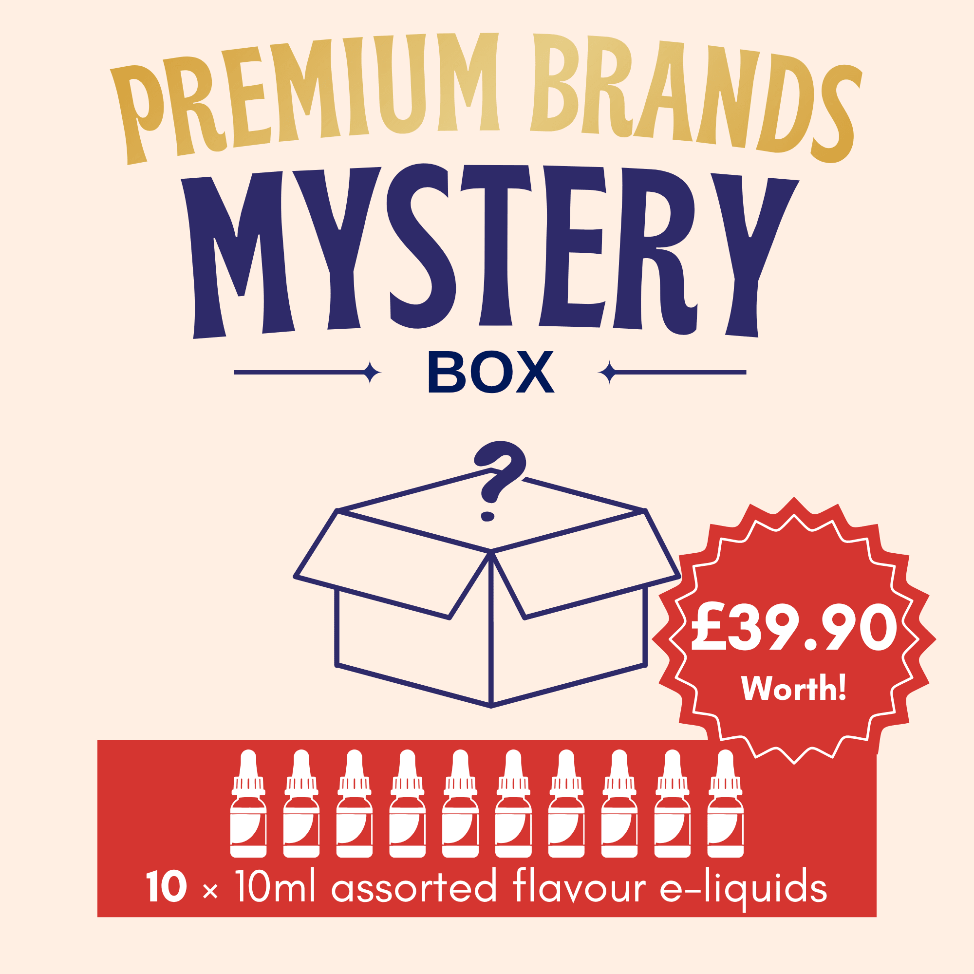 MYSTERY BOX - 10 x 10 ml E - Liquid - Electromist.co.ukEliquidPremium Brands