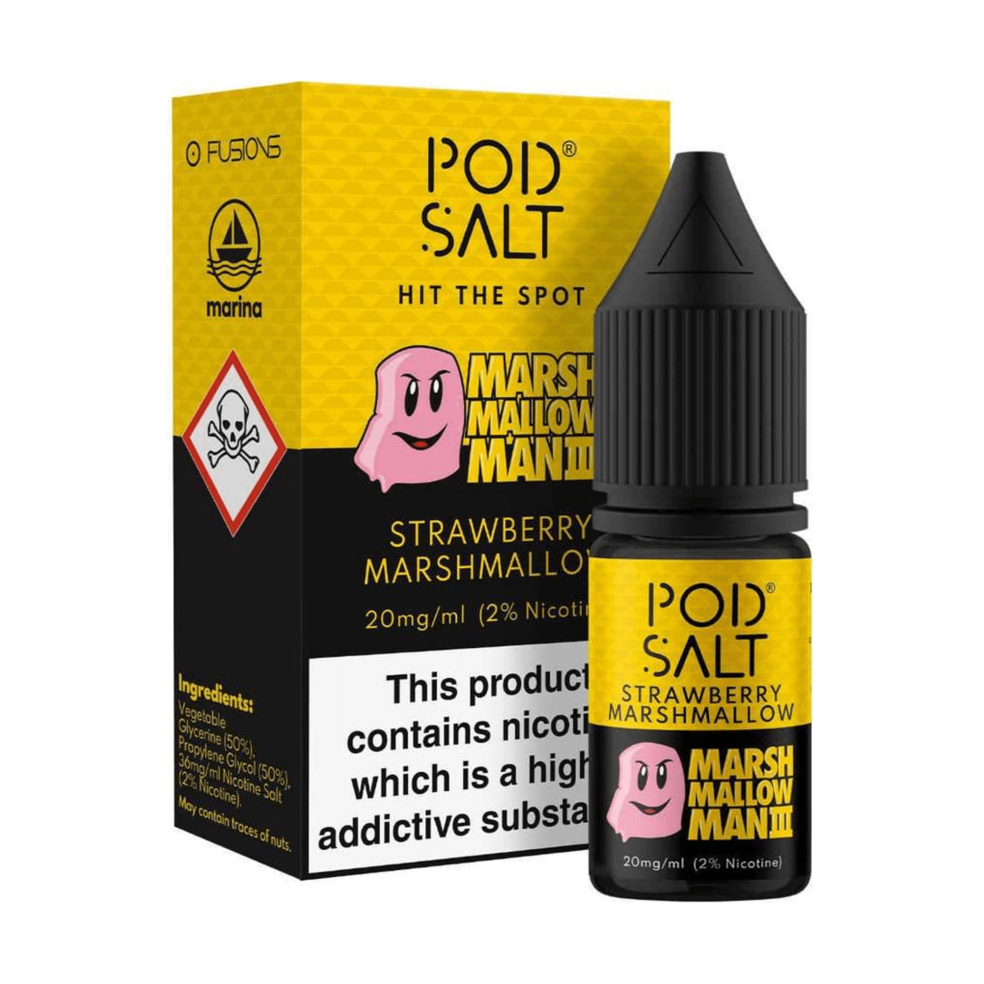 Pod Salt - Strawberry Marshmallow 10ml - Electromist.co.ukEliquidPod Salt