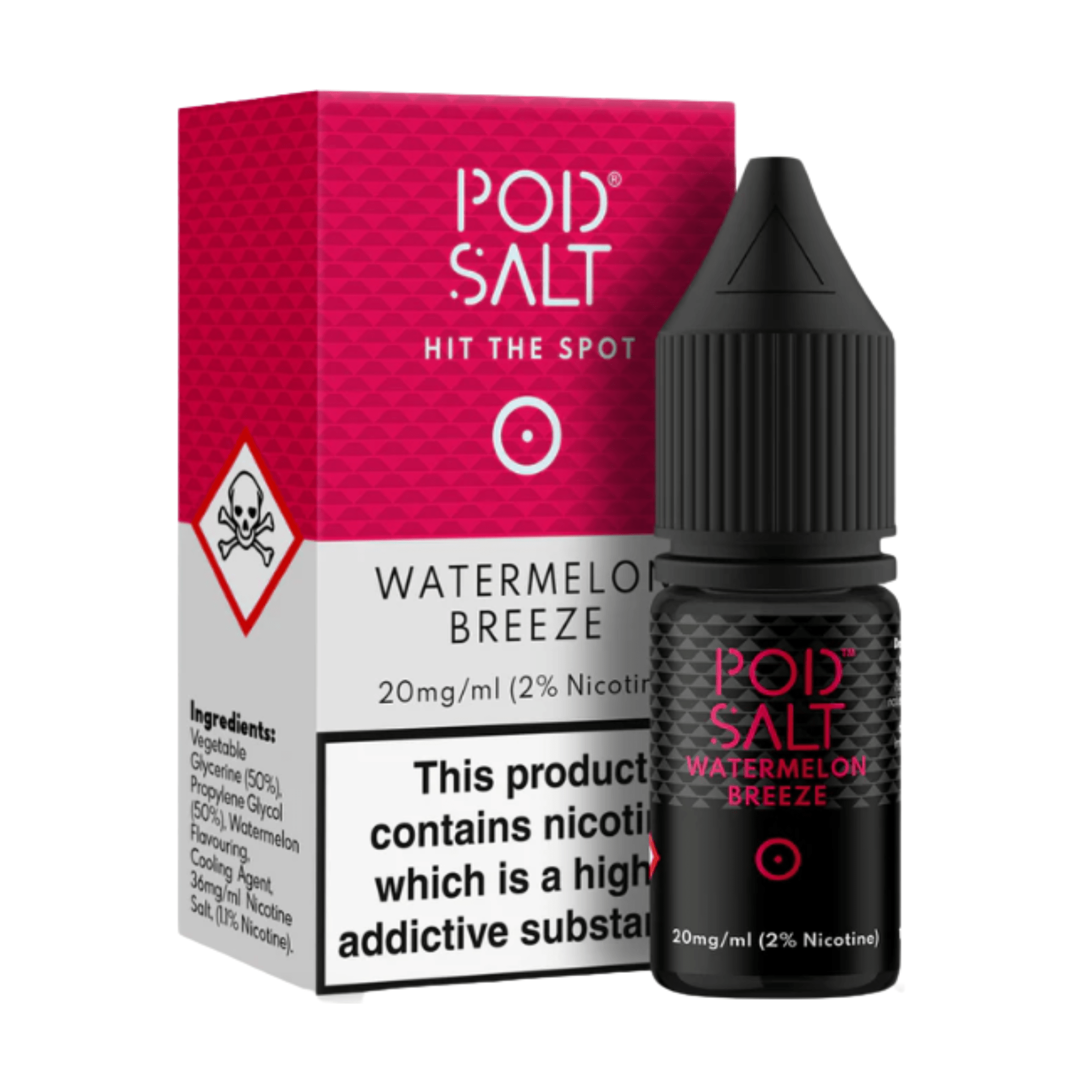 Pod Salt - Watermelon Breeze 10ml - Electromist.co.ukEliquidPod Salt