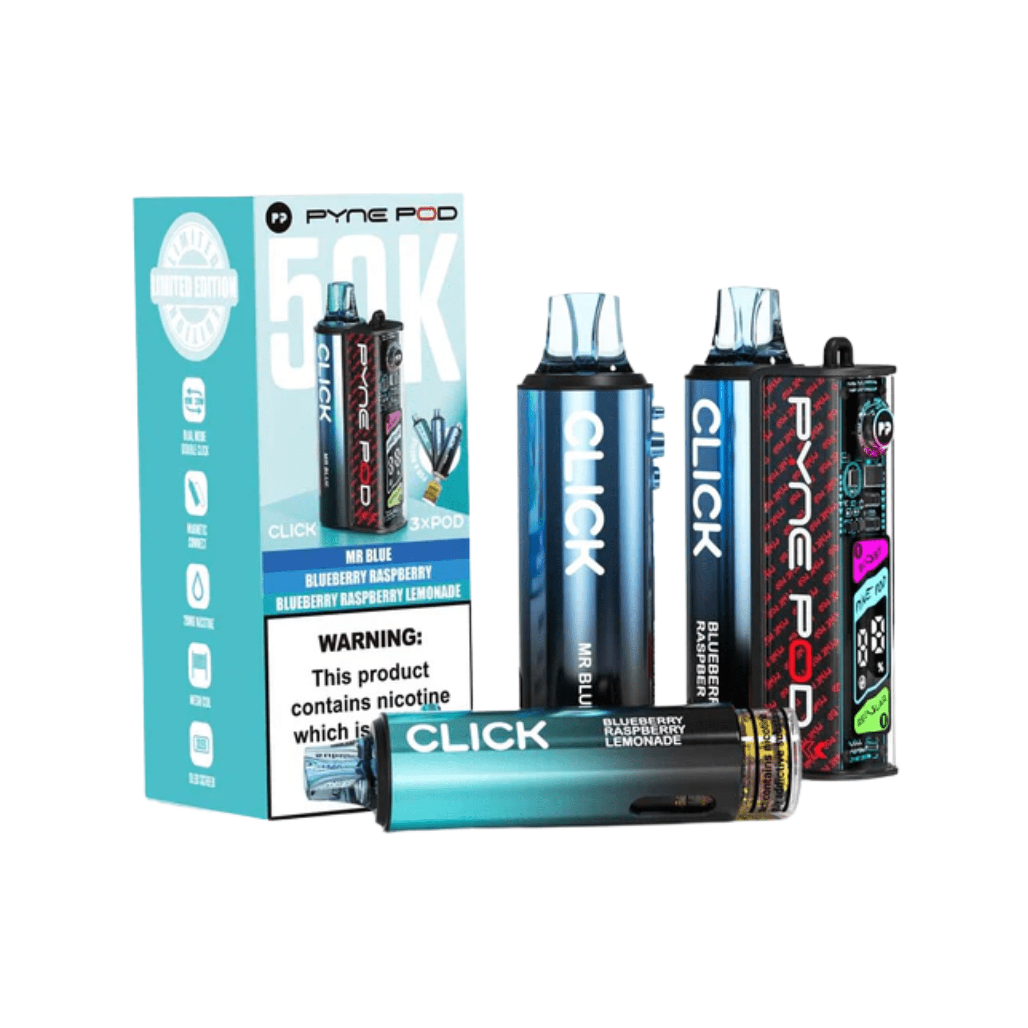 PYNE POD 50K Click Kit - Blue Edition - Electromist.co.ukPod kitsPyne Pod