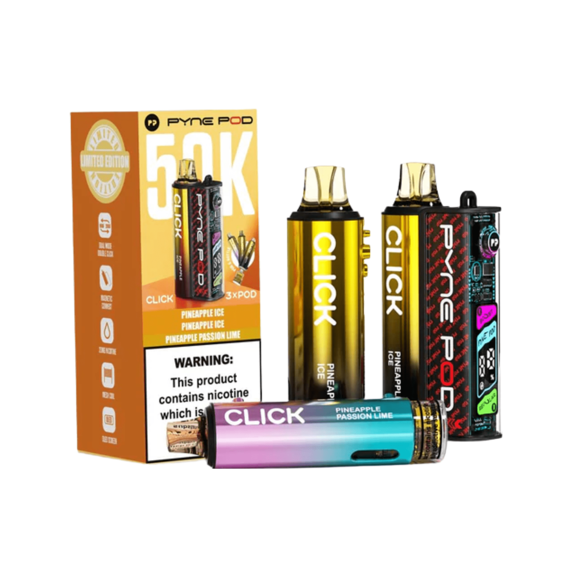 PYNE POD 50K Click Kit - Pineapple Edition - Electromist.co.ukPod kitsPyne Pod