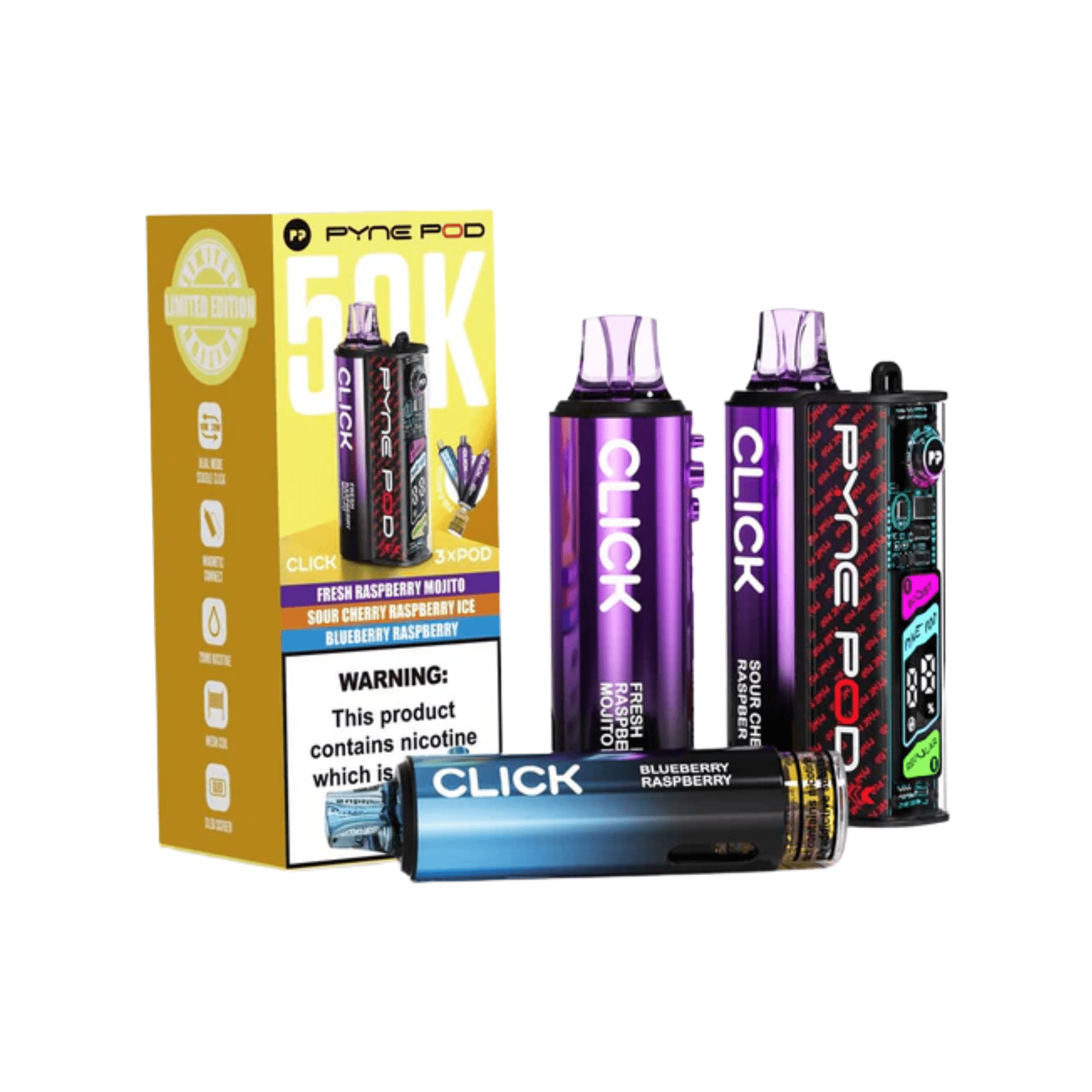 PYNE POD 50K Click Kit - Raspberry Edition - Electromist.co.ukPod kitsPyne Pod