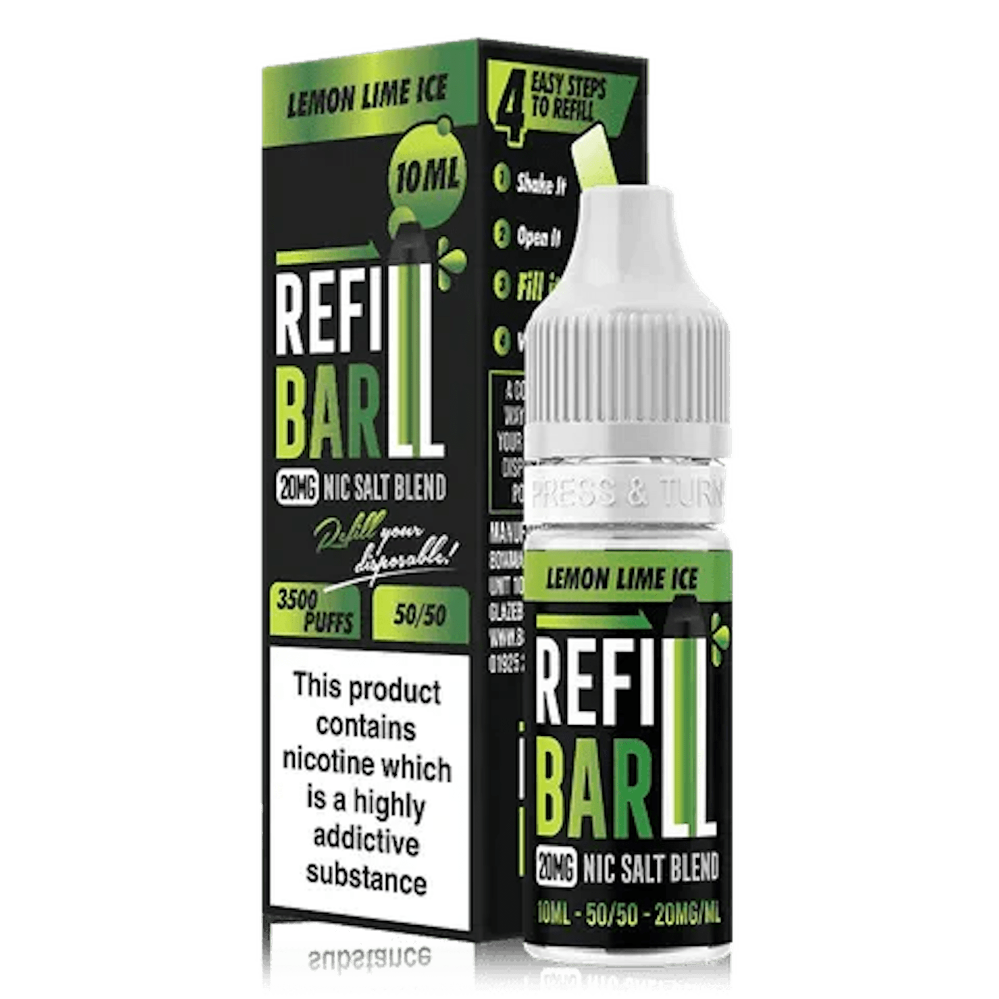 Refill Bar - Lemon Lime Ice 10ml - Electromist.co.ukE LiquidRefill Bar
