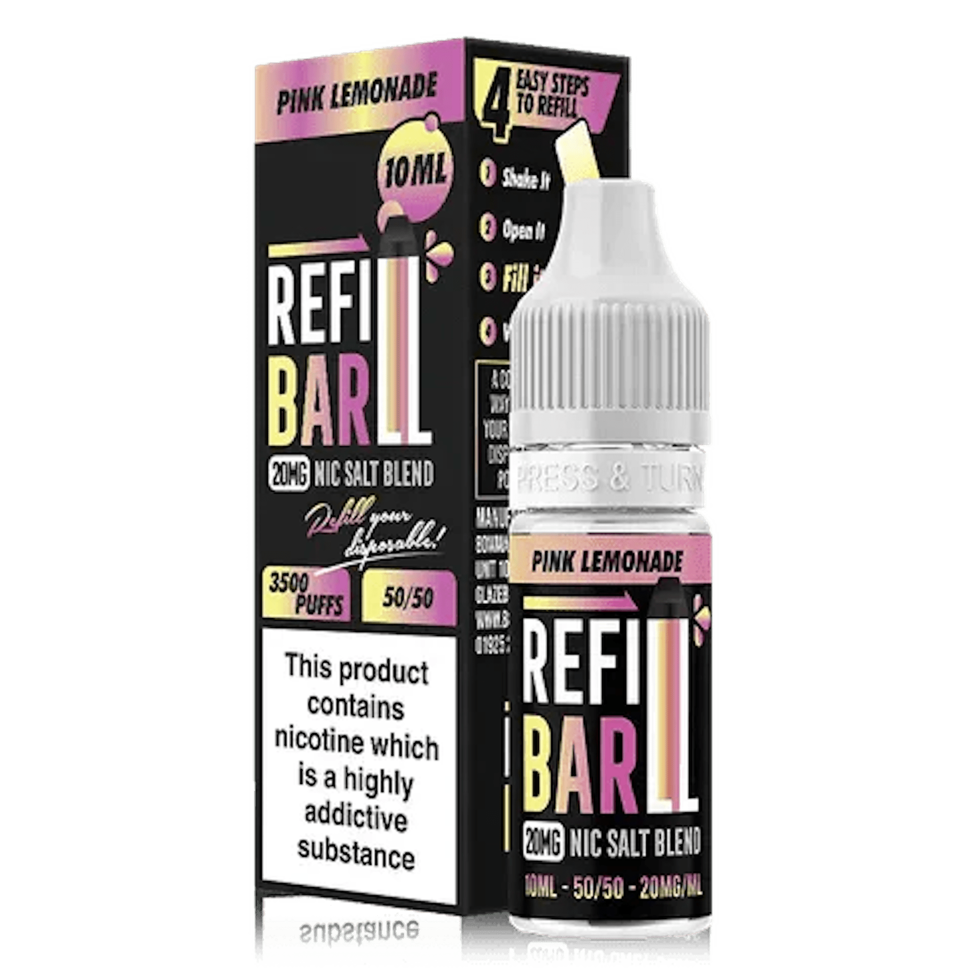 Refill Bar - Pink Lemonade 10ml - Electromist.co.ukE LiquidRefill Bar