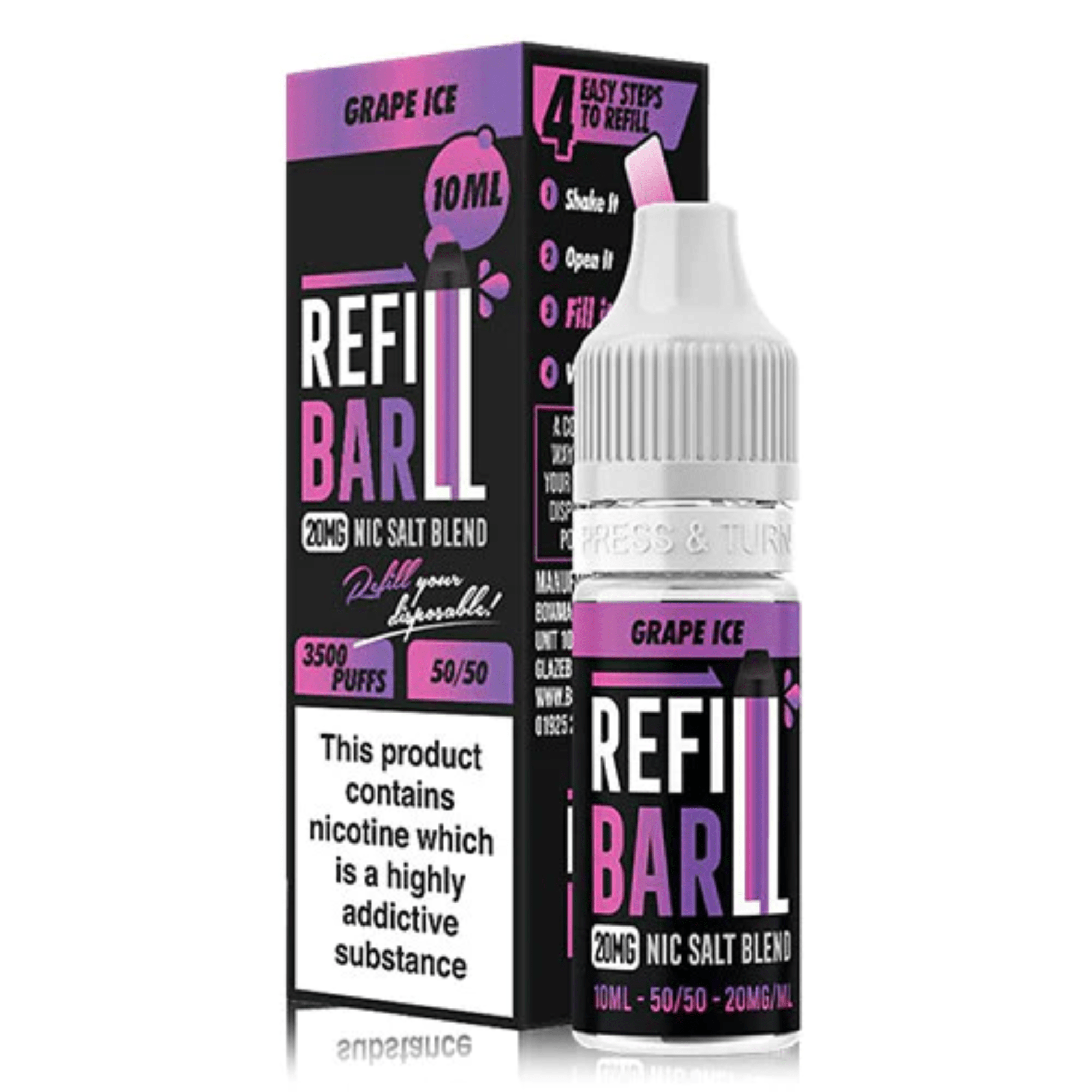 Refill Bar - Grape Ice 10ml - Electromist.co.ukE - LiquidRefill Bar