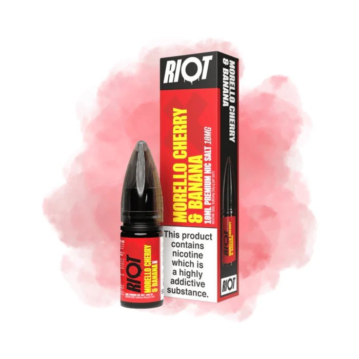 Riot X Nic Salts 10ML - Morello Cherry Banana - Electromist.co.ukE - LiquidRiot Squad