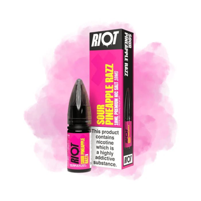Riot X Nic Salts 10ML - Sour Pineapple Razz - Electromist.co.ukE - LiquidRiot Squad