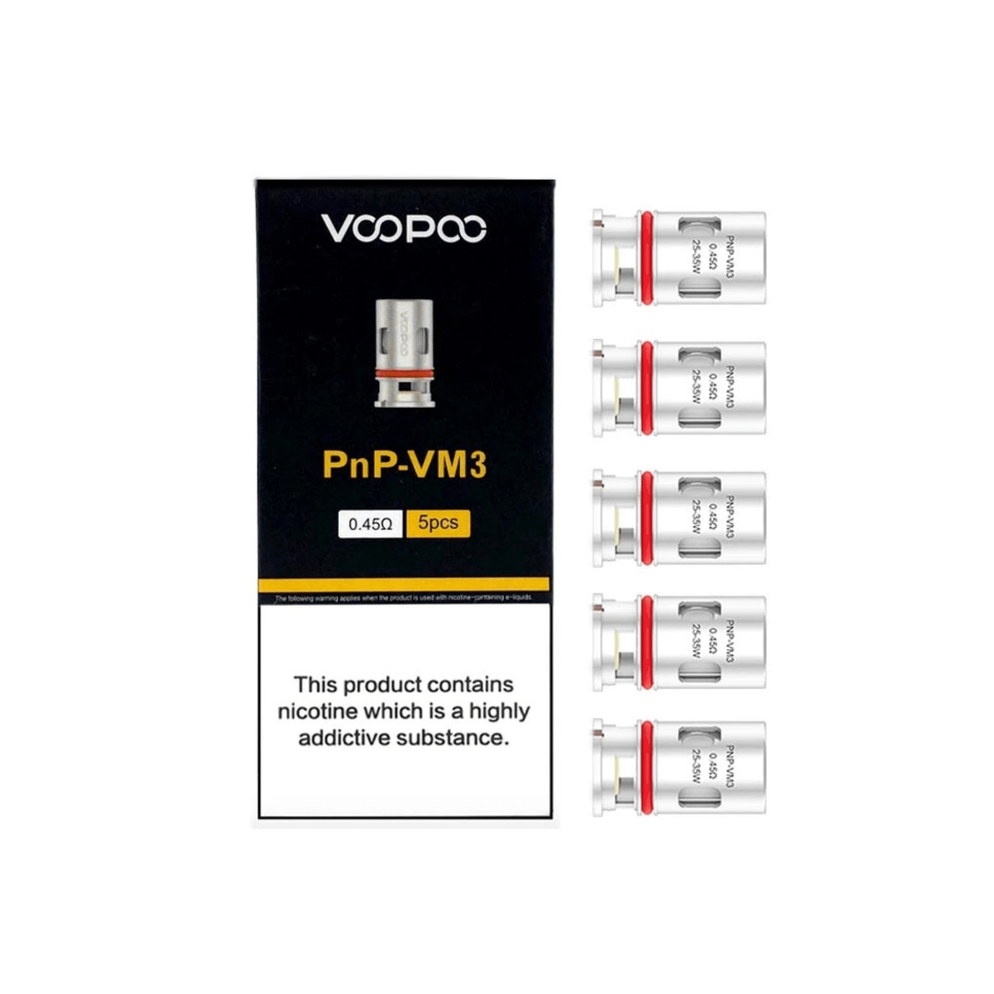 Voopoo PNP VM3 Coils - 0.45ohm (Pack of 5) - Electromist.co.ukCoilVoopoo