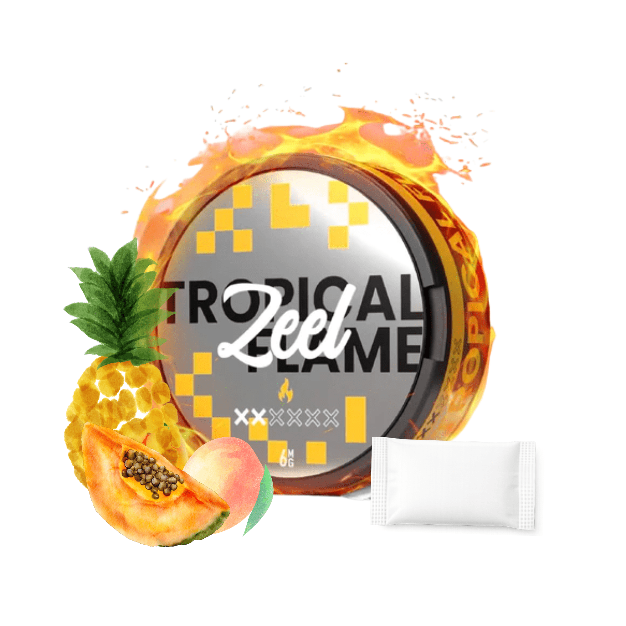 ZEEL Nicotine Pouches - Tropical Flame - Electromist.co.ukNicotine PouchesZeel