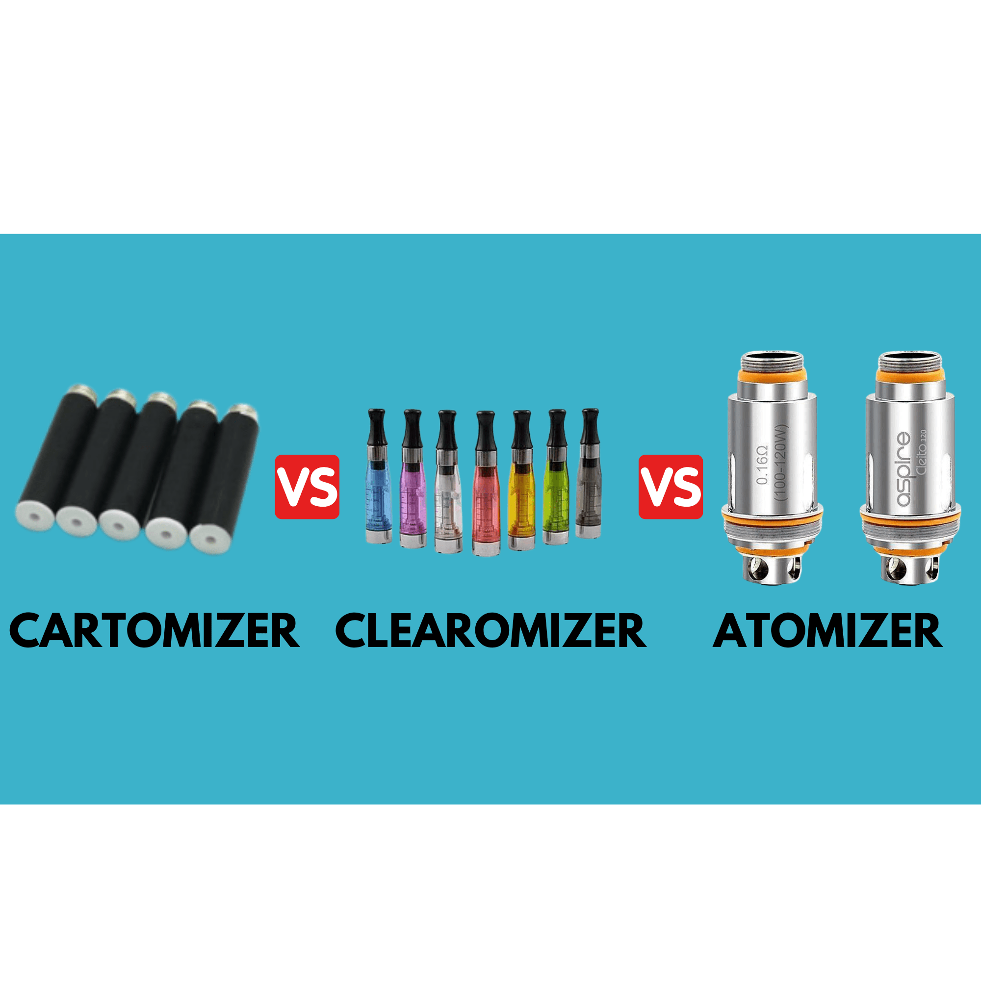 Understanding the Differences Between Atomisers, Clearomisers, and Cartomisers - Electromist.co.uk