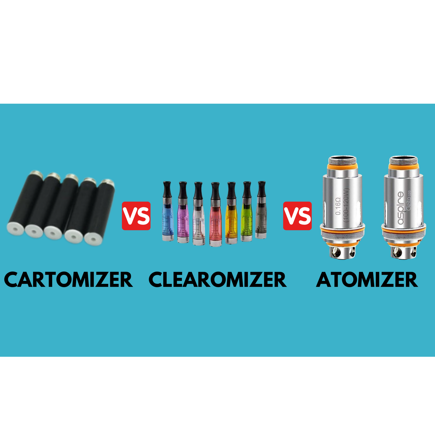 Understanding the Differences Between Atomisers, Clearomisers, and Cartomisers