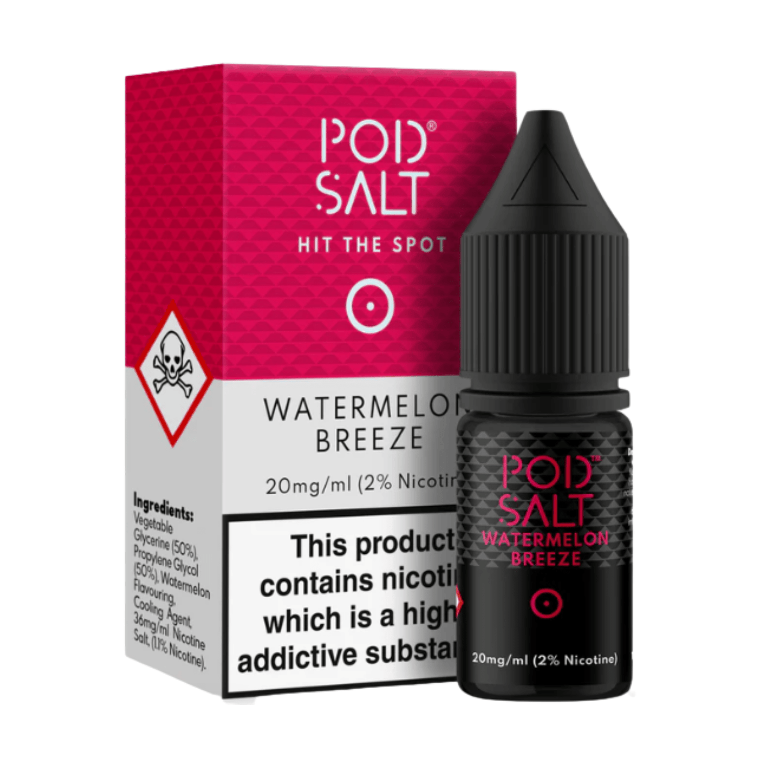 Pod Salt - Watermelon Breeze 10ml - Electromist.co.ukEliquidPod Salt