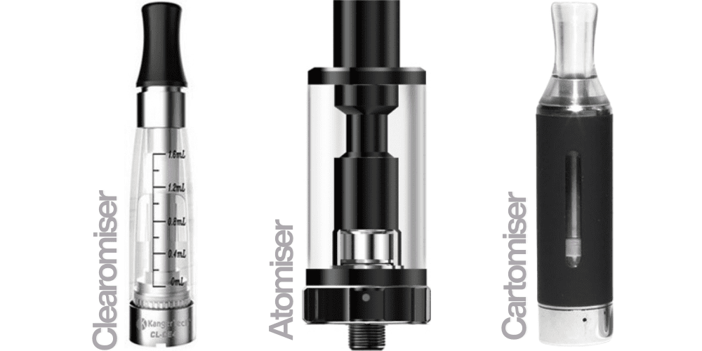 Understanding the Differences Between Atomisers, Clearomisers, and Cartomisers - Electromist.co.uk