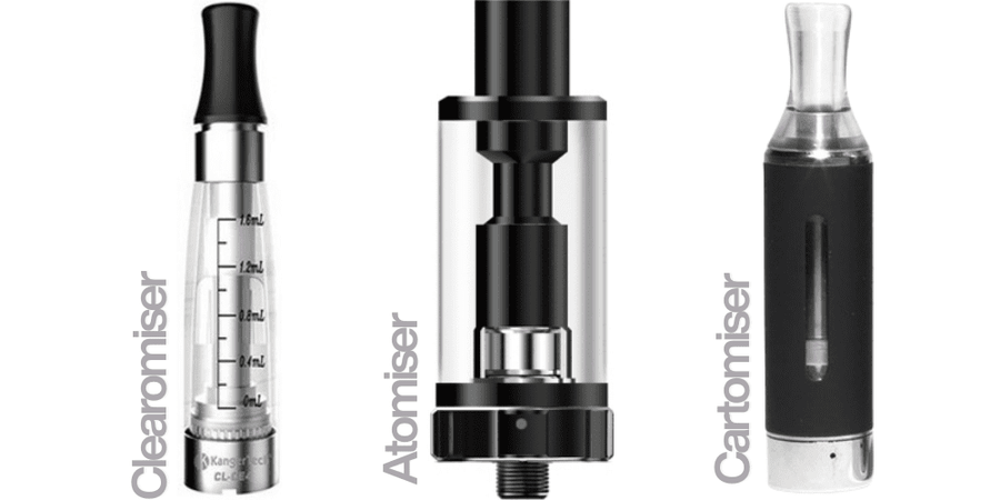 Atomisers vs. Clearomisers vs. Cartomisers: Key Differences