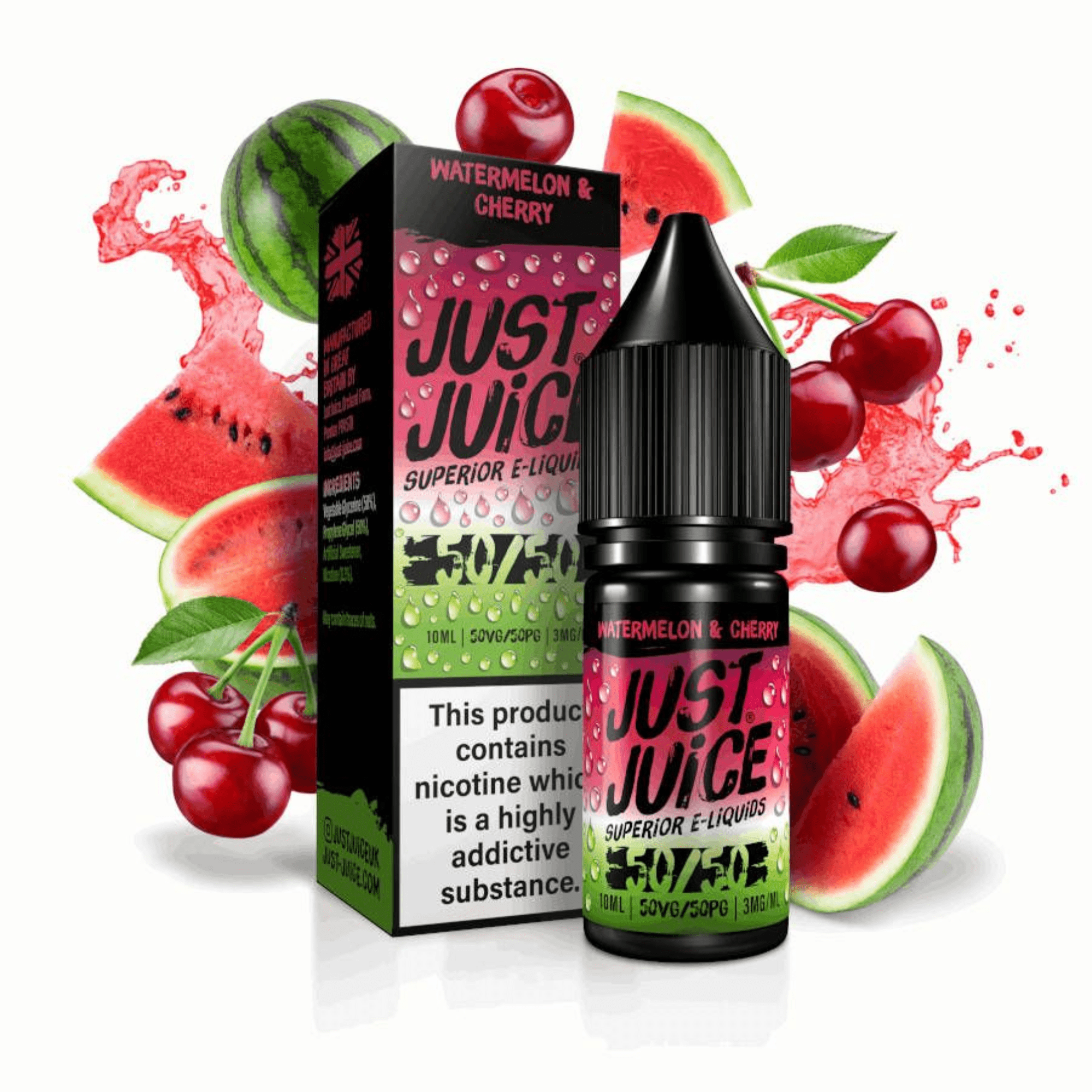 Just Juice - Watermelon Cherry 50/50 10ml - Electromist.co.ukE - LiquidJust Juice