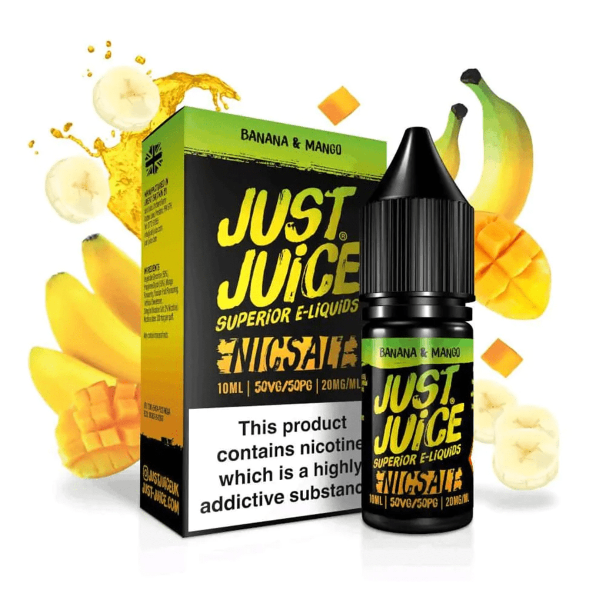 Just Juice - Banana Mango Nic Salt 10ml - Electromist.co.ukE - LiquidJust Juice