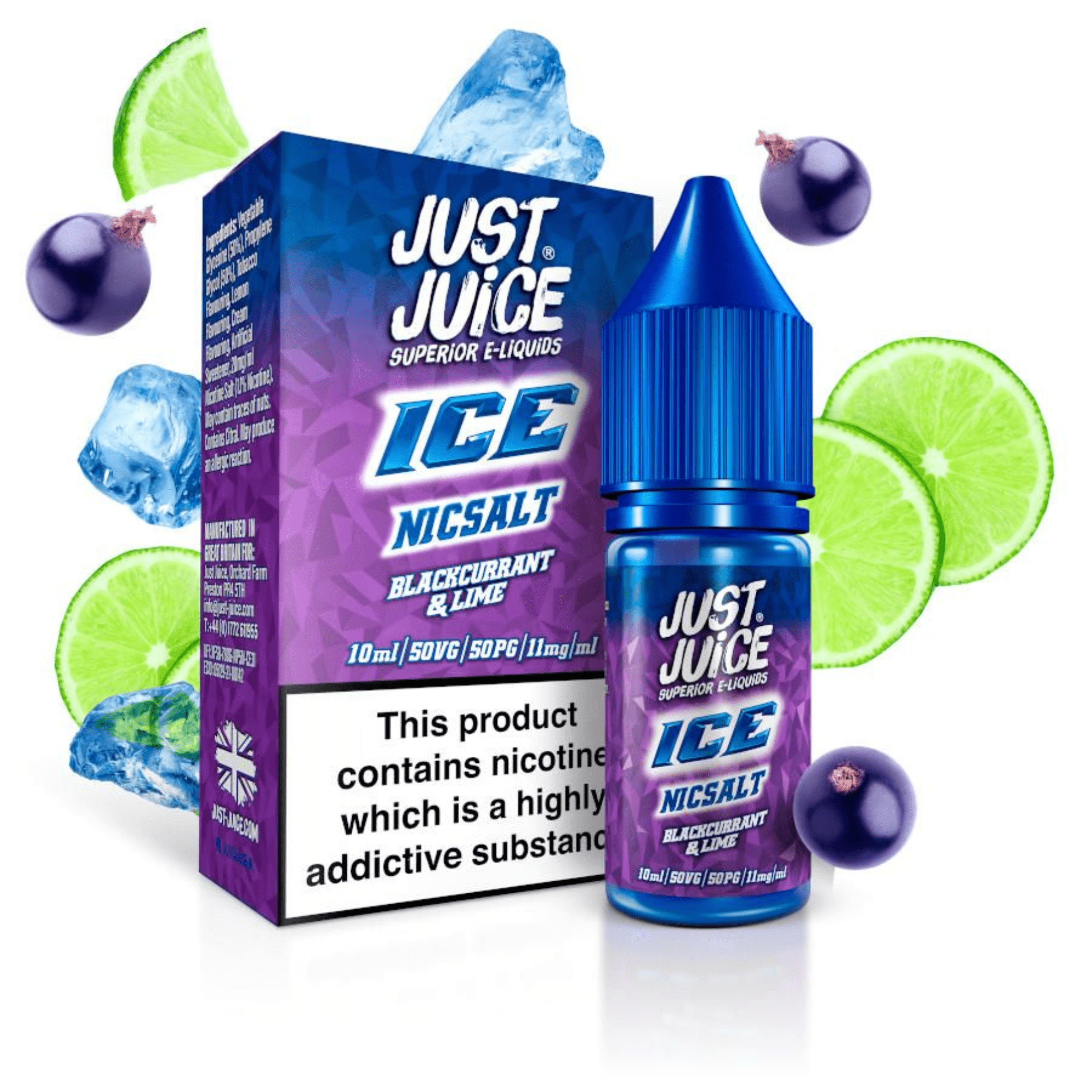 Just Juice - Blackcurrant and Lime 10ml - Electromist.co.ukE - LiquidJust Juice