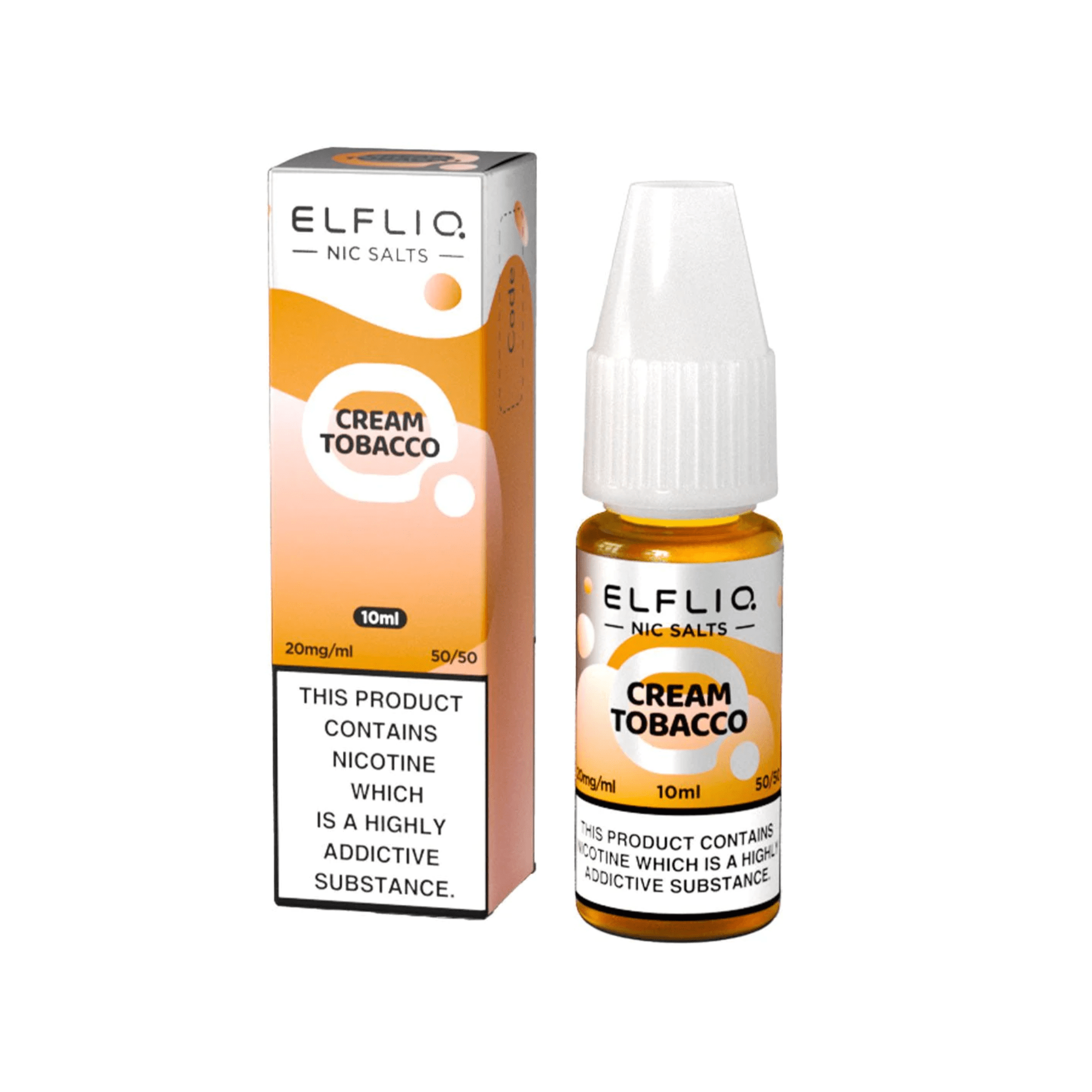 Elfliq Nic Salt - Cream Tobacco 10ml - Electromist.co.ukE - LiquidElfliq