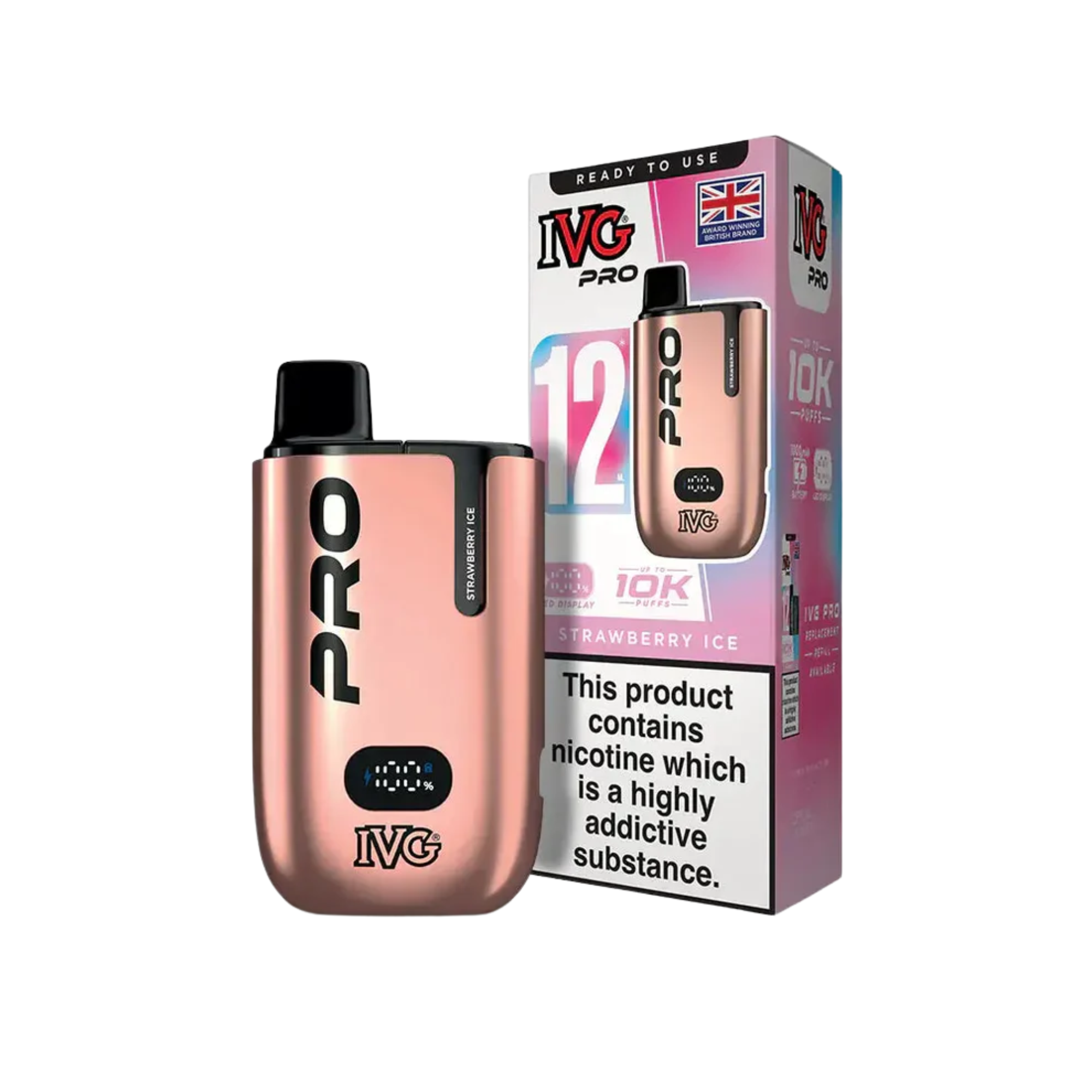 IVG PRO 10K Vape Kit - Strawberry Ice