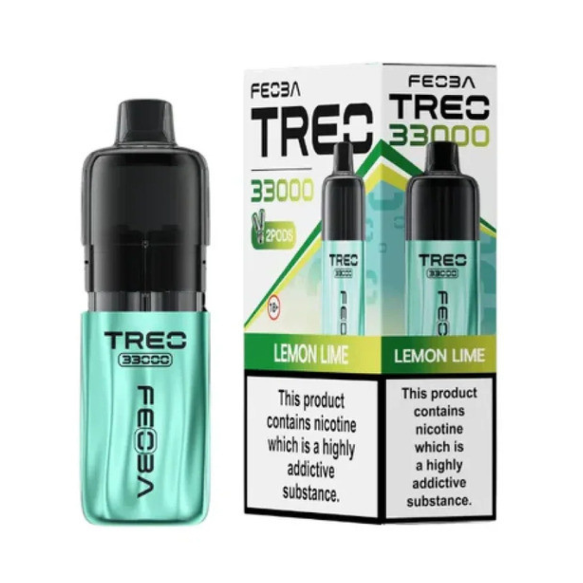 FEOBA TREO 33K Vape Kit - Lemon Lime