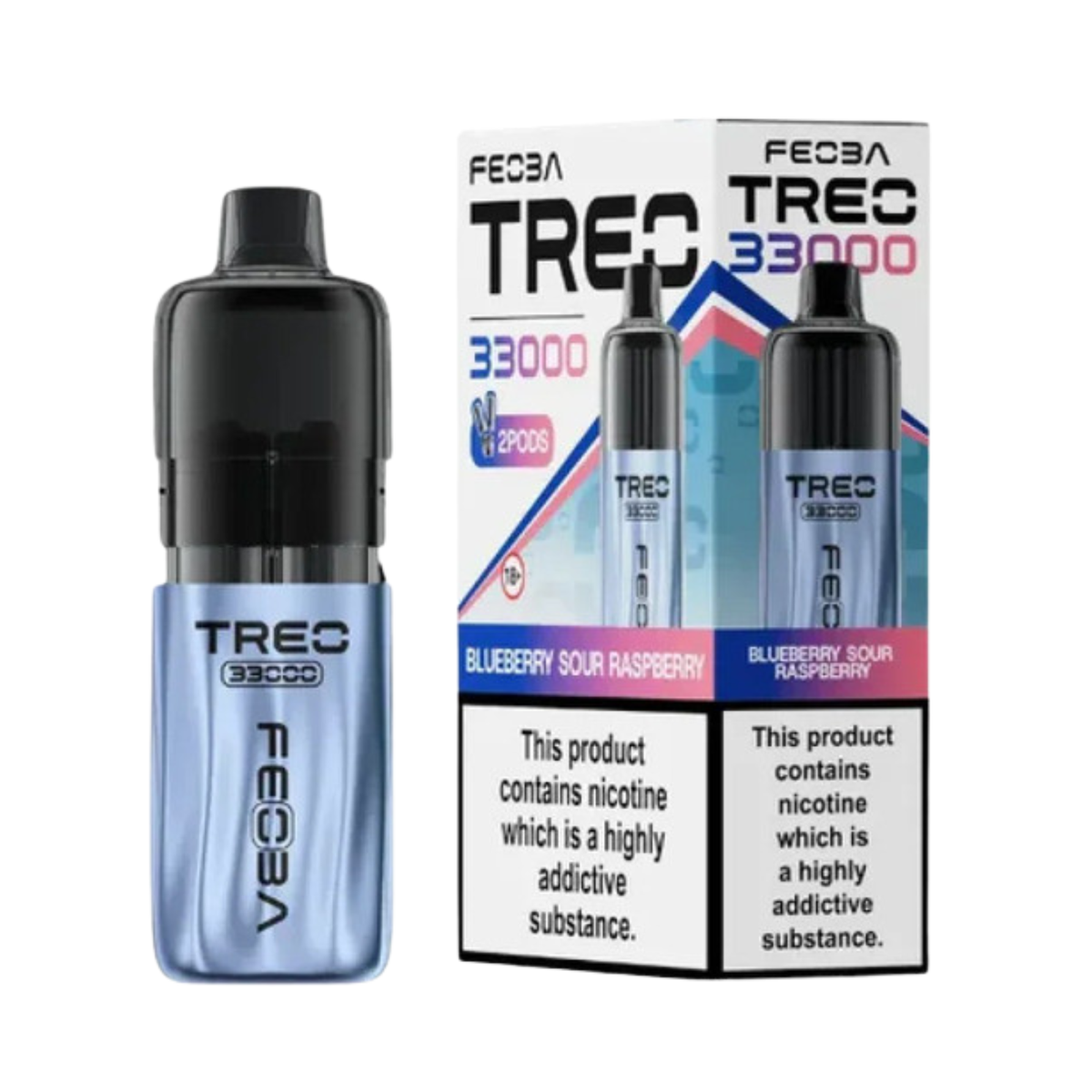 FEOBA TREO 33K Vape Kit - Blueberry Sour Raspberry