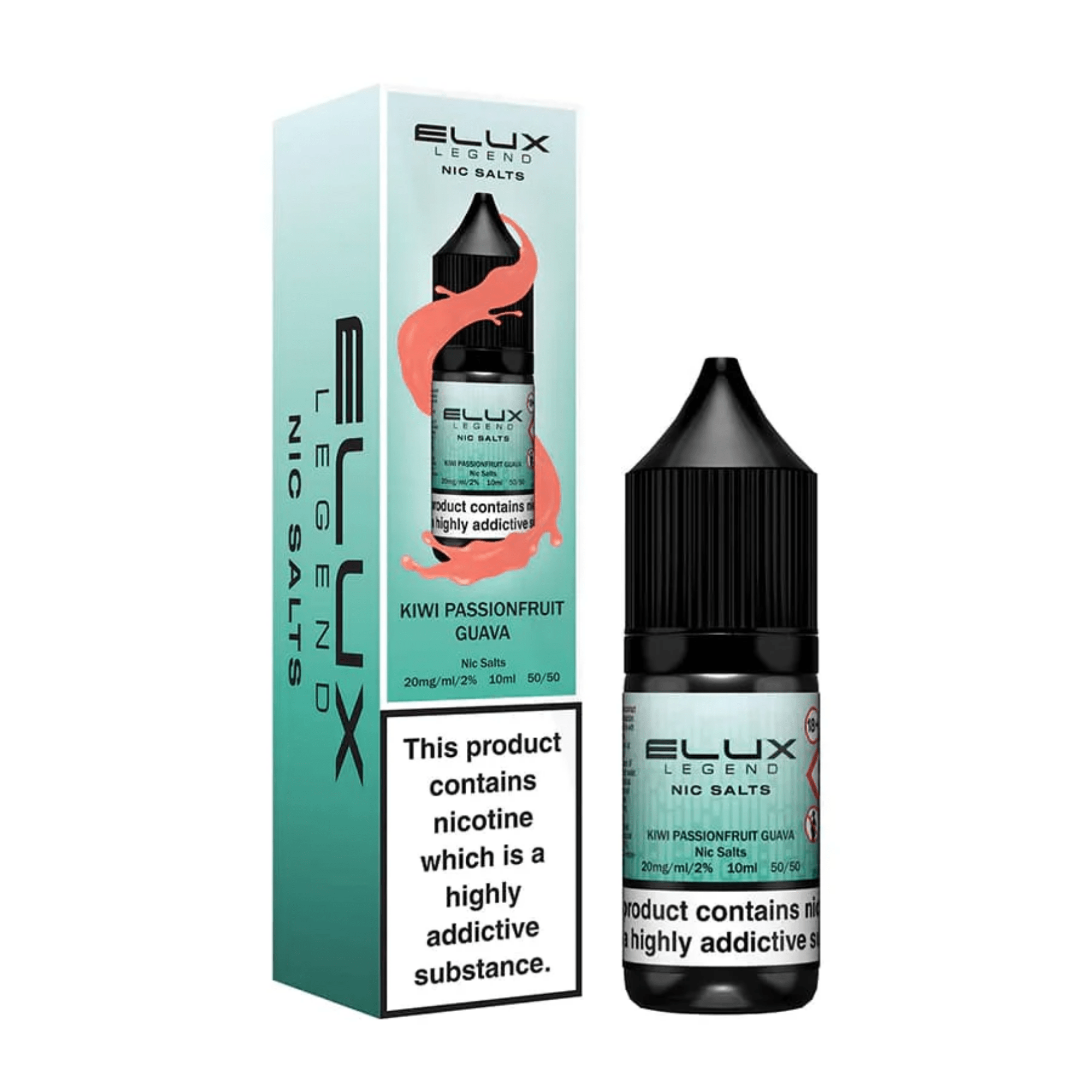 ELUX SALTS Kiwi Passionfruit Guava 10ML - Electromist.co.ukE - LiquidElux