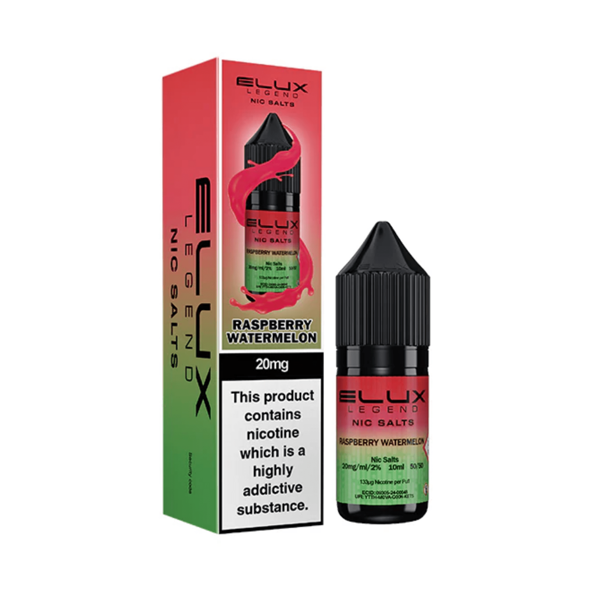 ELUX SALTS Raspberry Watermelon 10ML - Electromist.co.ukE - LiquidElux