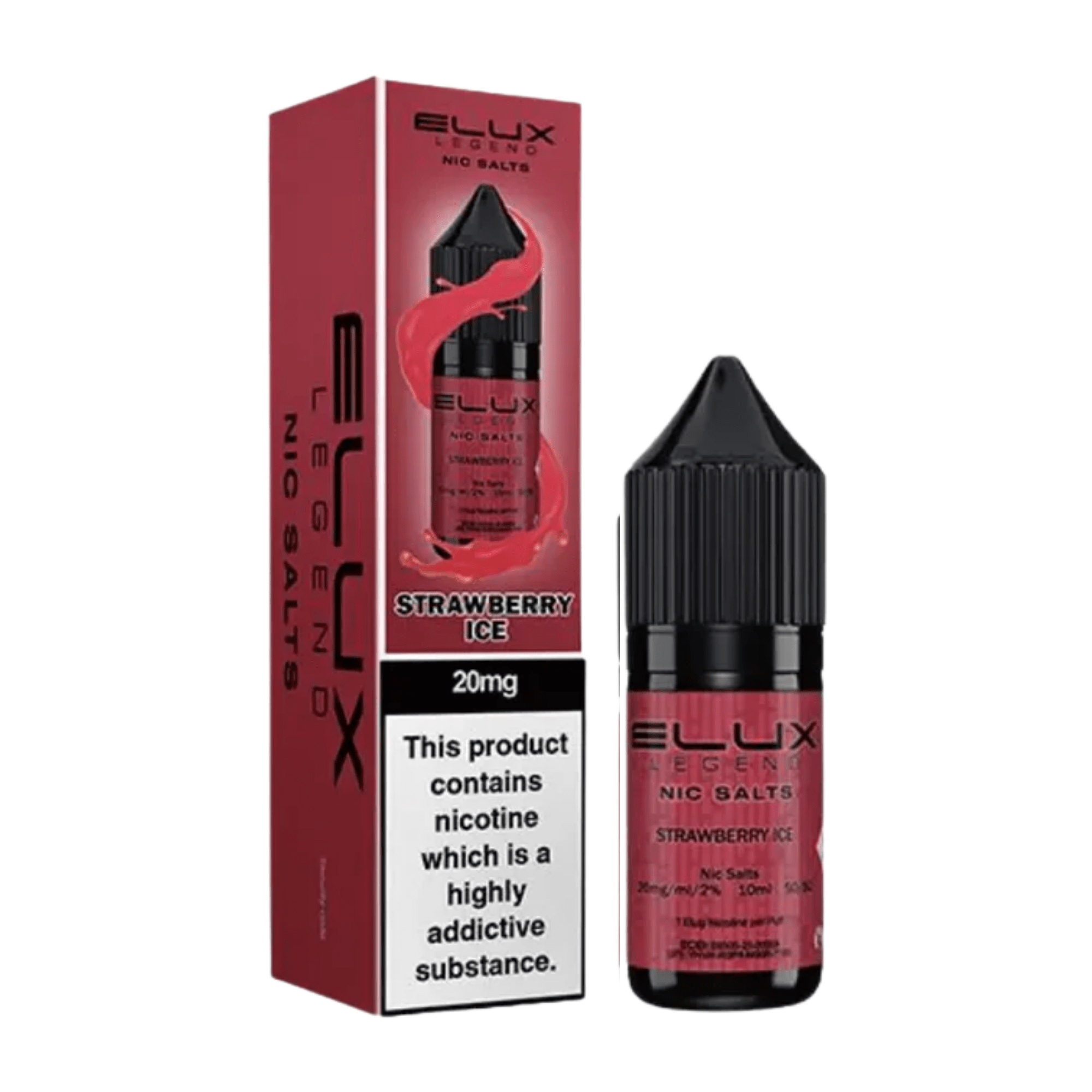 ELUX SALTS Strawberry Ice 10ML - Electromist.co.ukE - LiquidElux