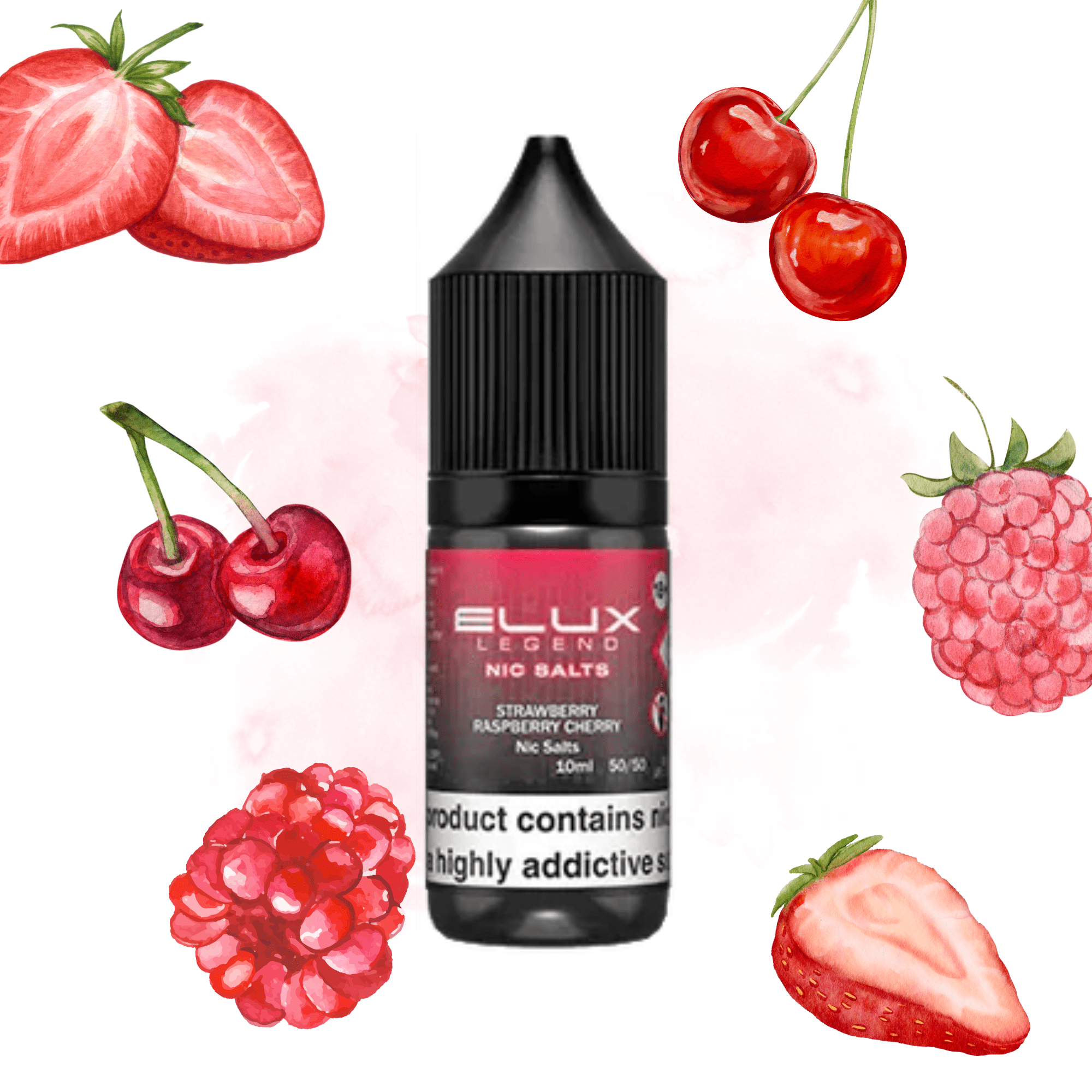 ELUX SALTS Strawberry Raspberry Cherry 10ML - Electromist.co.ukE - LiquidElux